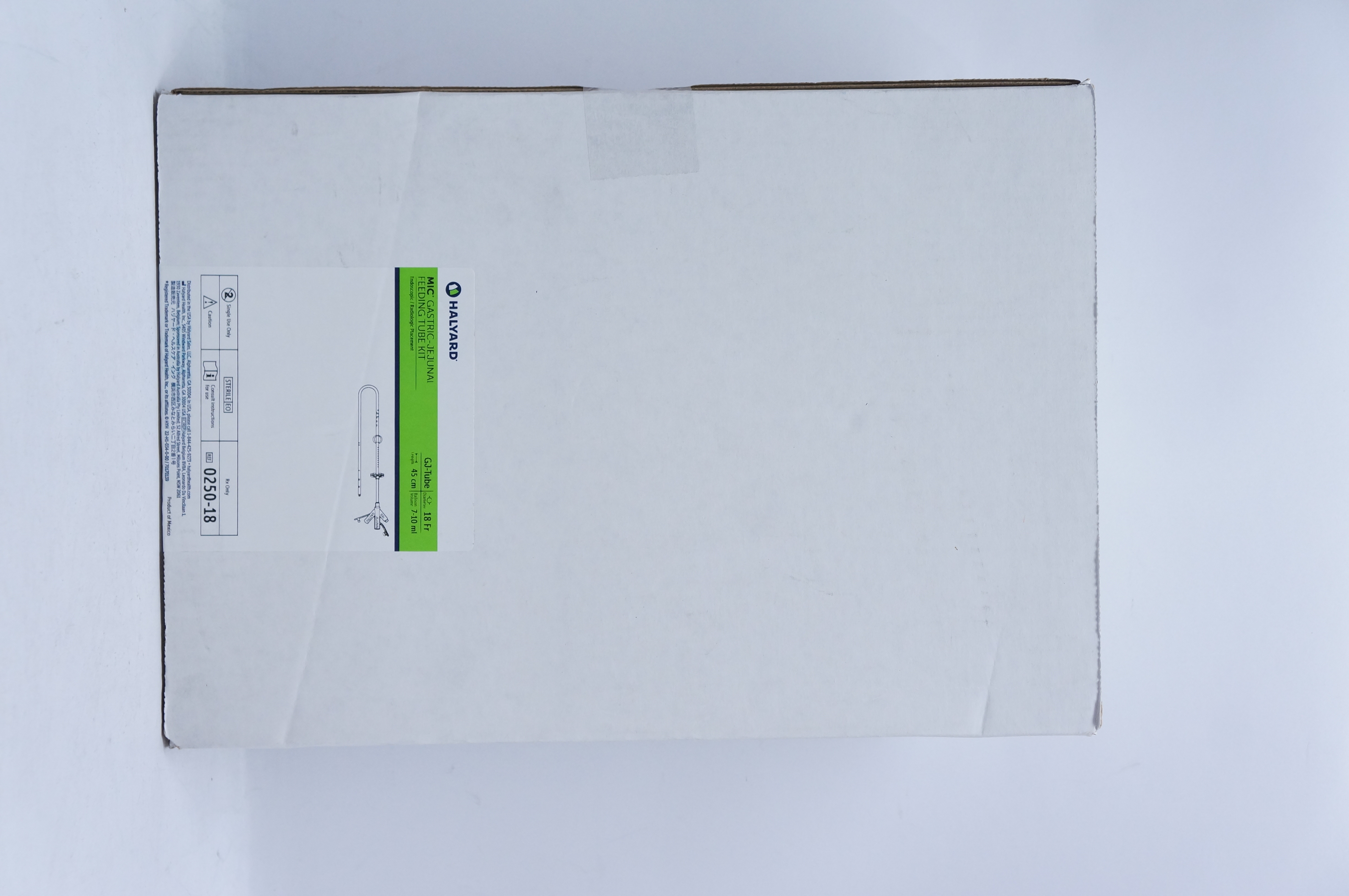 Halyard 0250-18 MIC Gastric-Jejunal Feeding Tube Kit 18Fr. x 45cm, 7-10ml (x)