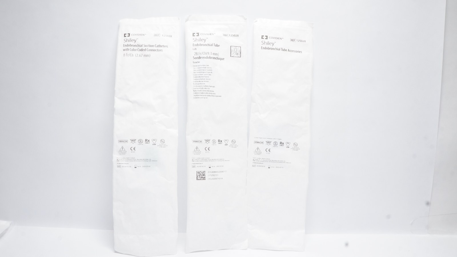 Covidien 125028 Shiley Endobronchial Tube 28 Fr/ Suction Cath. 8Fr./ Accessories