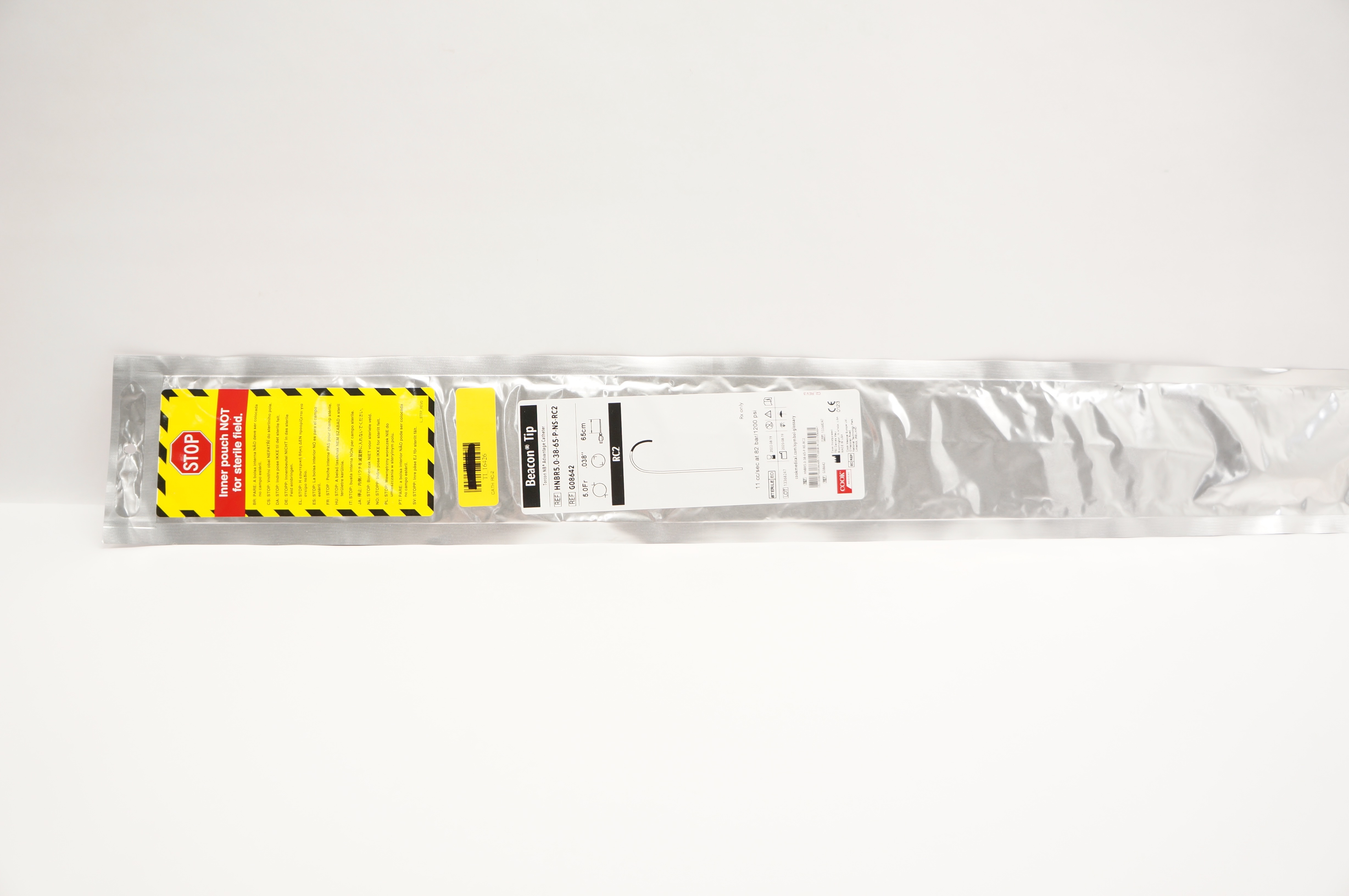 Cook Medical G08642 Beacon Tip Advantage Cath. 5.0Fr x .038inch x 65cm (x)