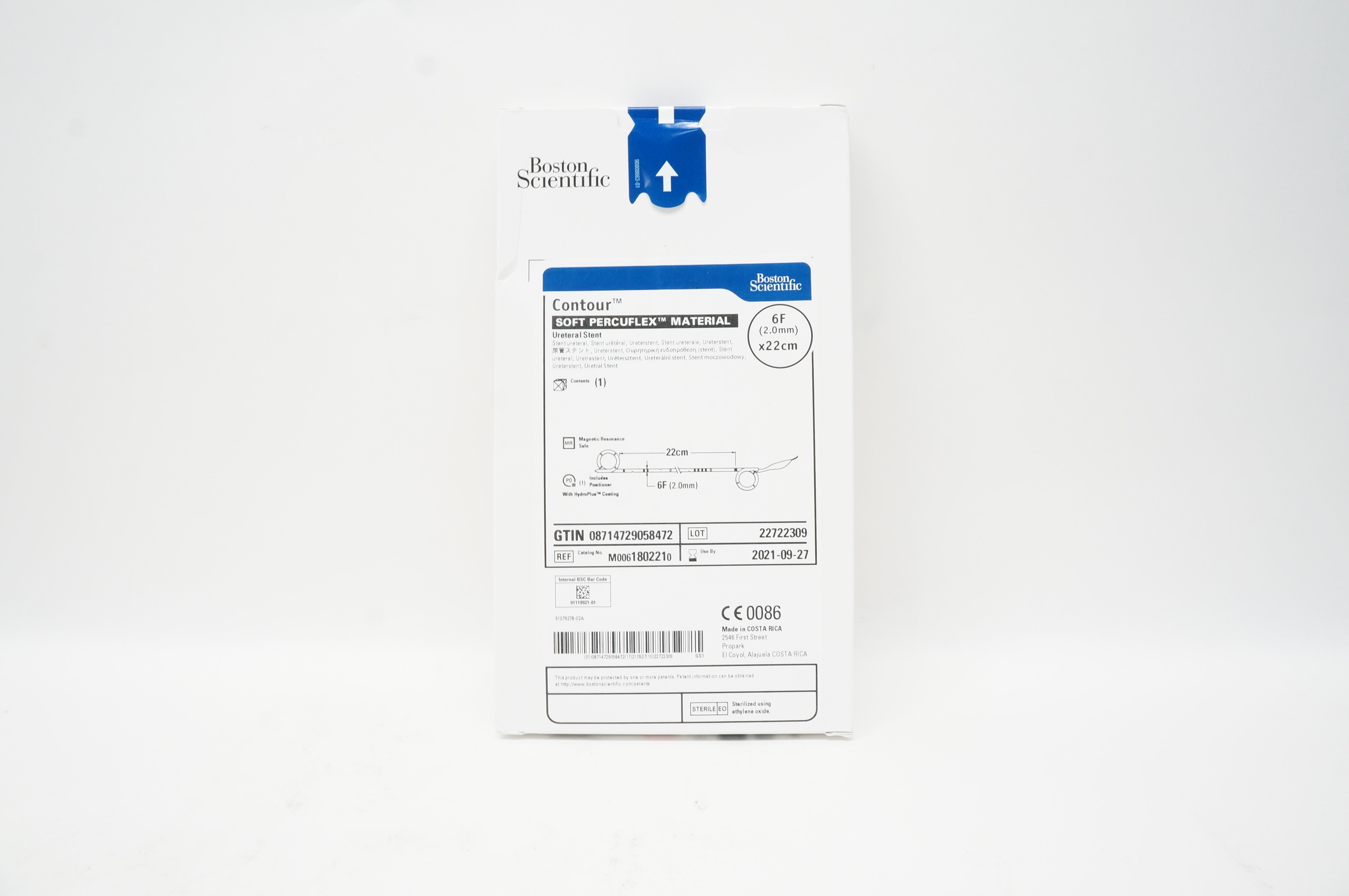 Boston Scientific 180221 Contour Ureteral Stnt 6F x 22cm