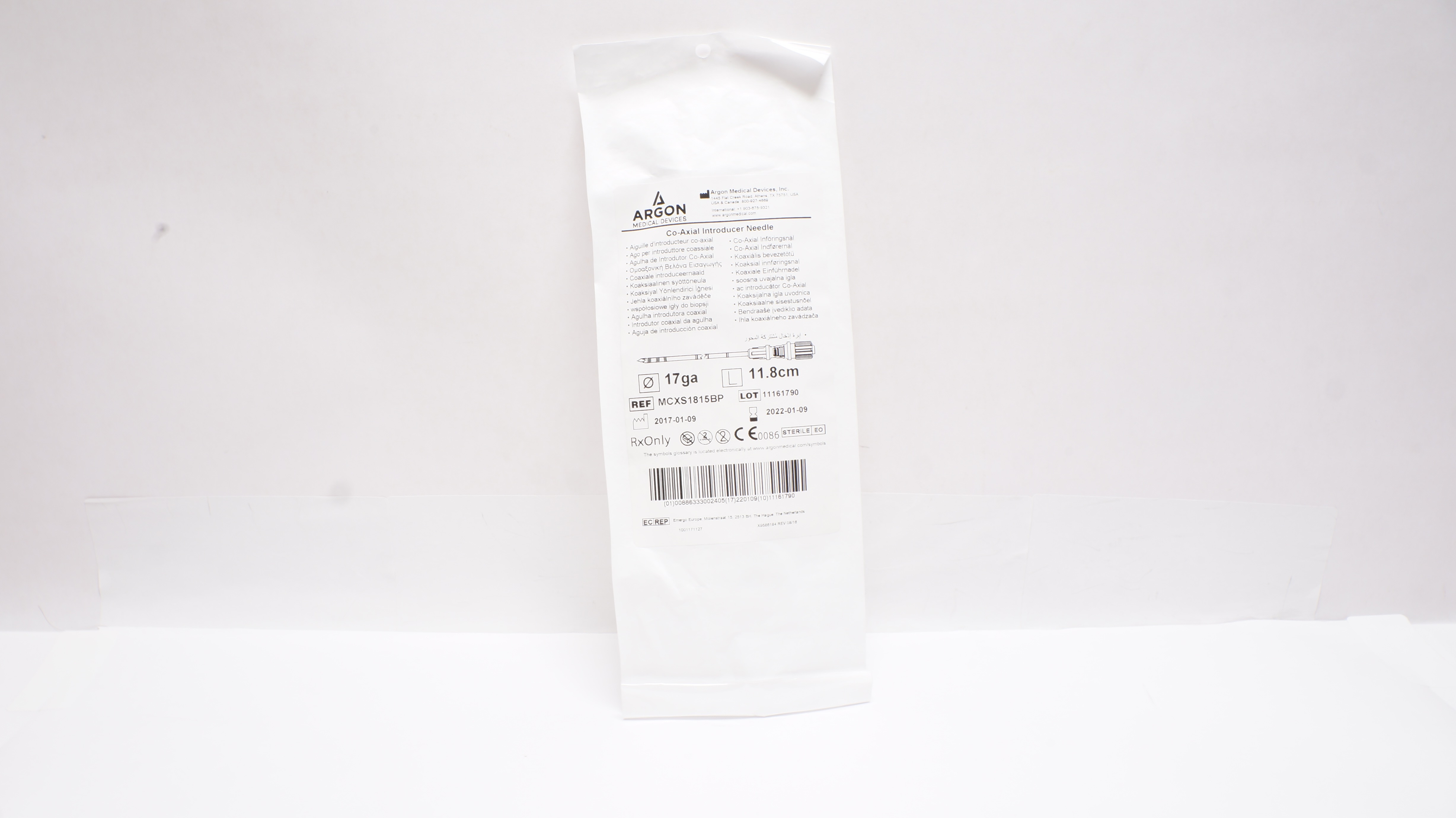 Argon Medical MCXS1815BP Co-Axial Introducer Ndle, 17Ga x 11.8cm (x)
