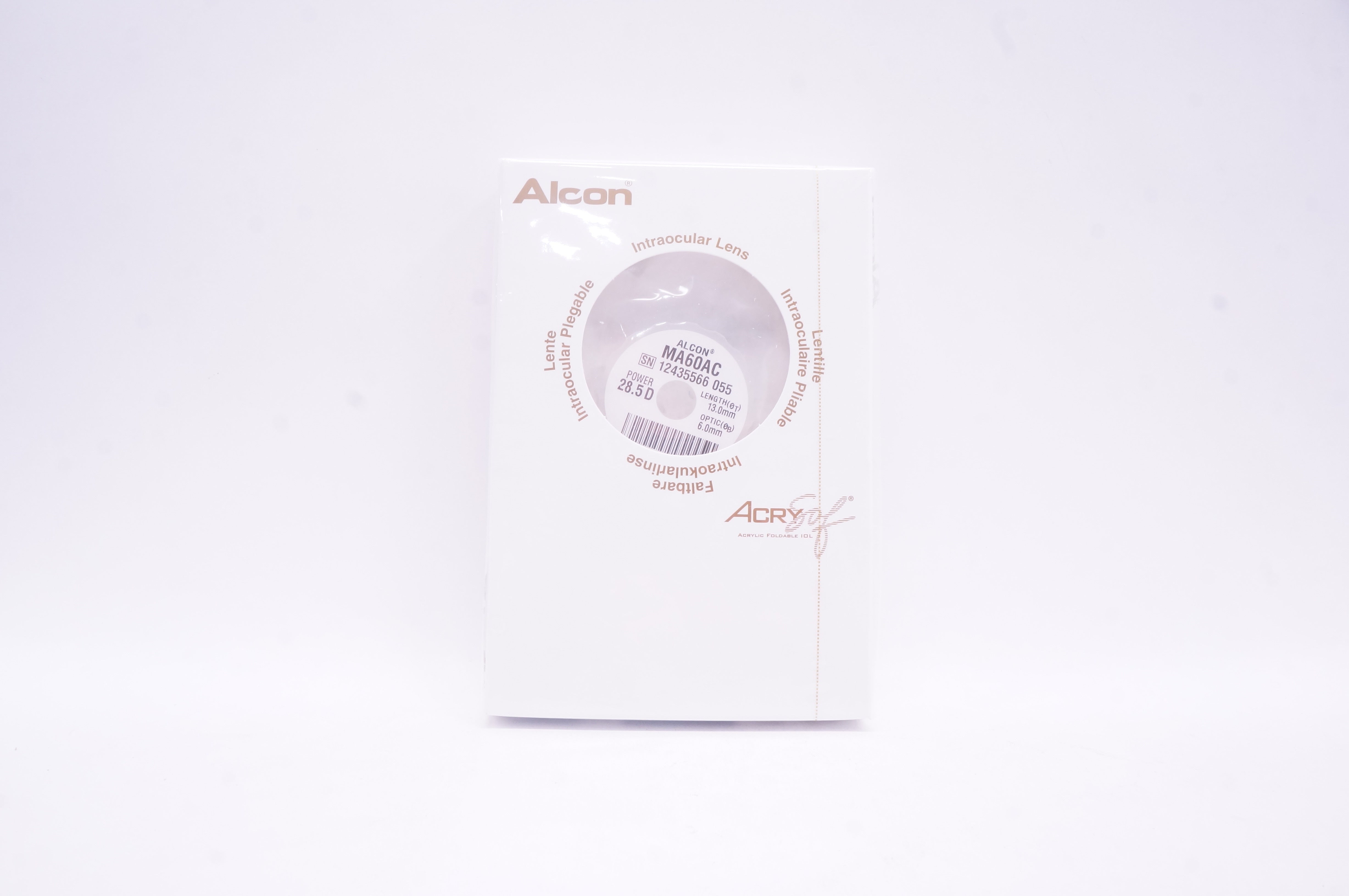 Alcon MA60AC AcrySof Soft Acrylic Multipiece 28.5D, 13.0mm, Optic 6.0mm (x)