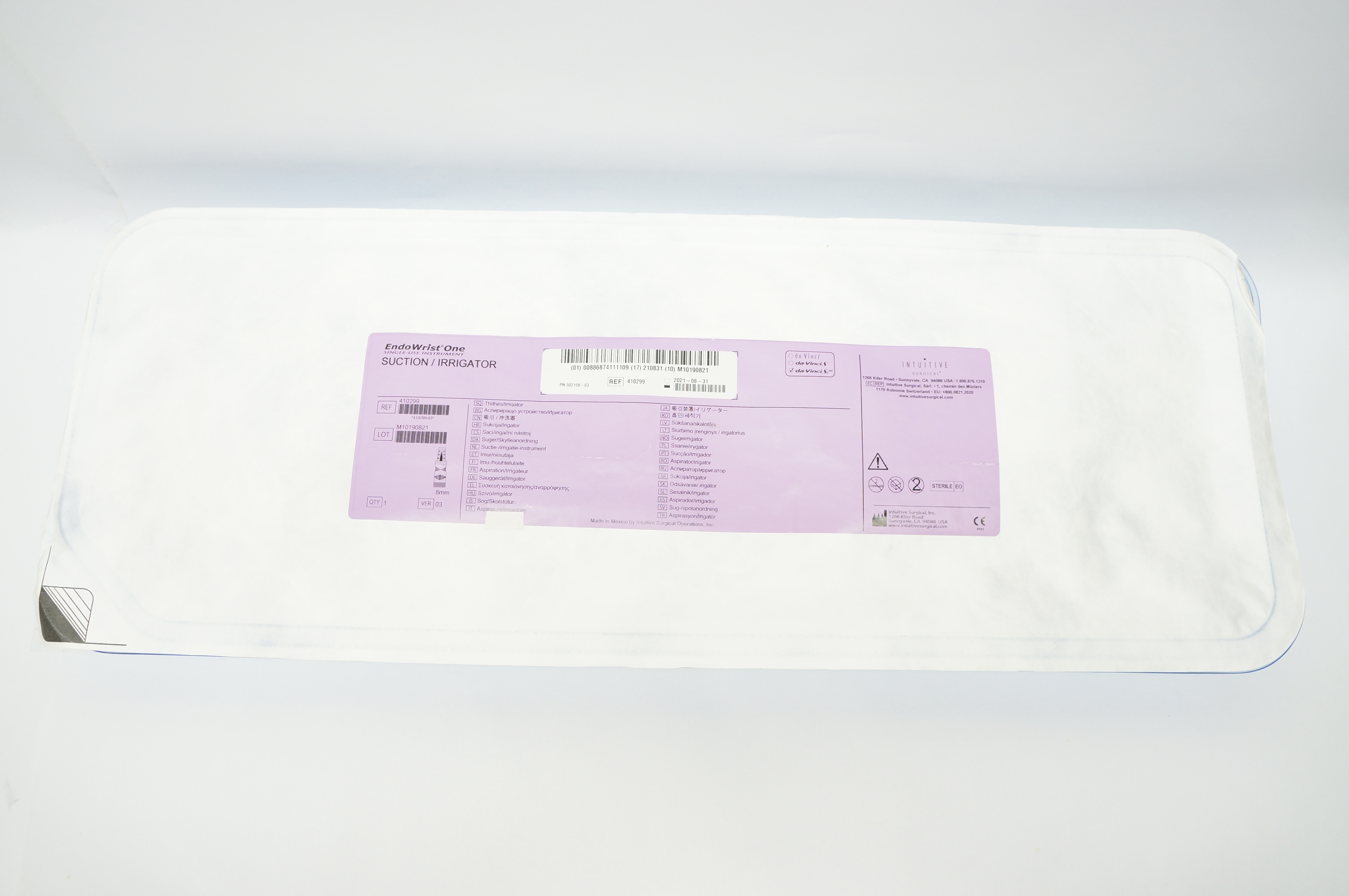 Intuitive 410299 EndoWrist One Suction/Irrigator 8mm