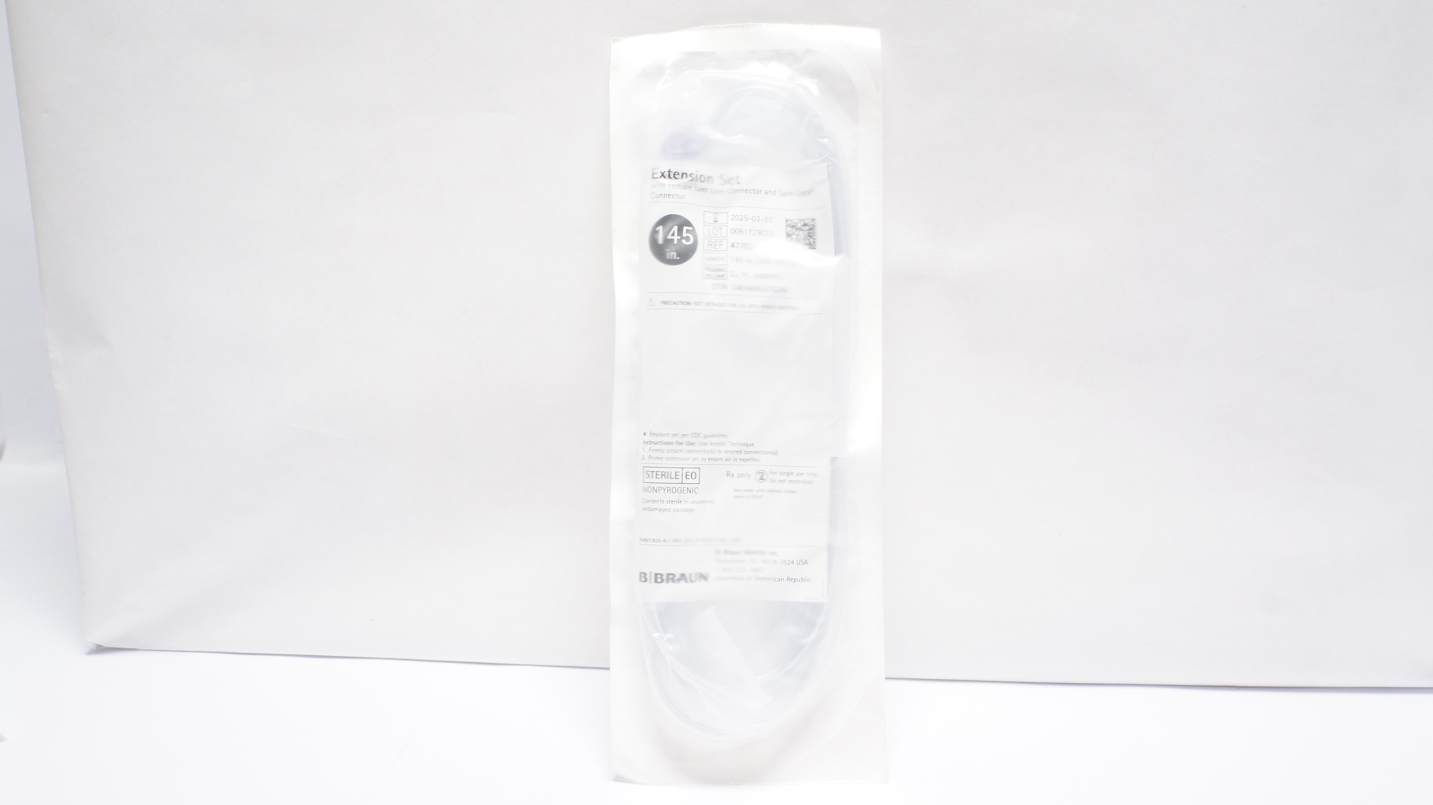 Braun 477037 Extension Set W/Female Luer Lock Connector 145inch, 22mL (x)