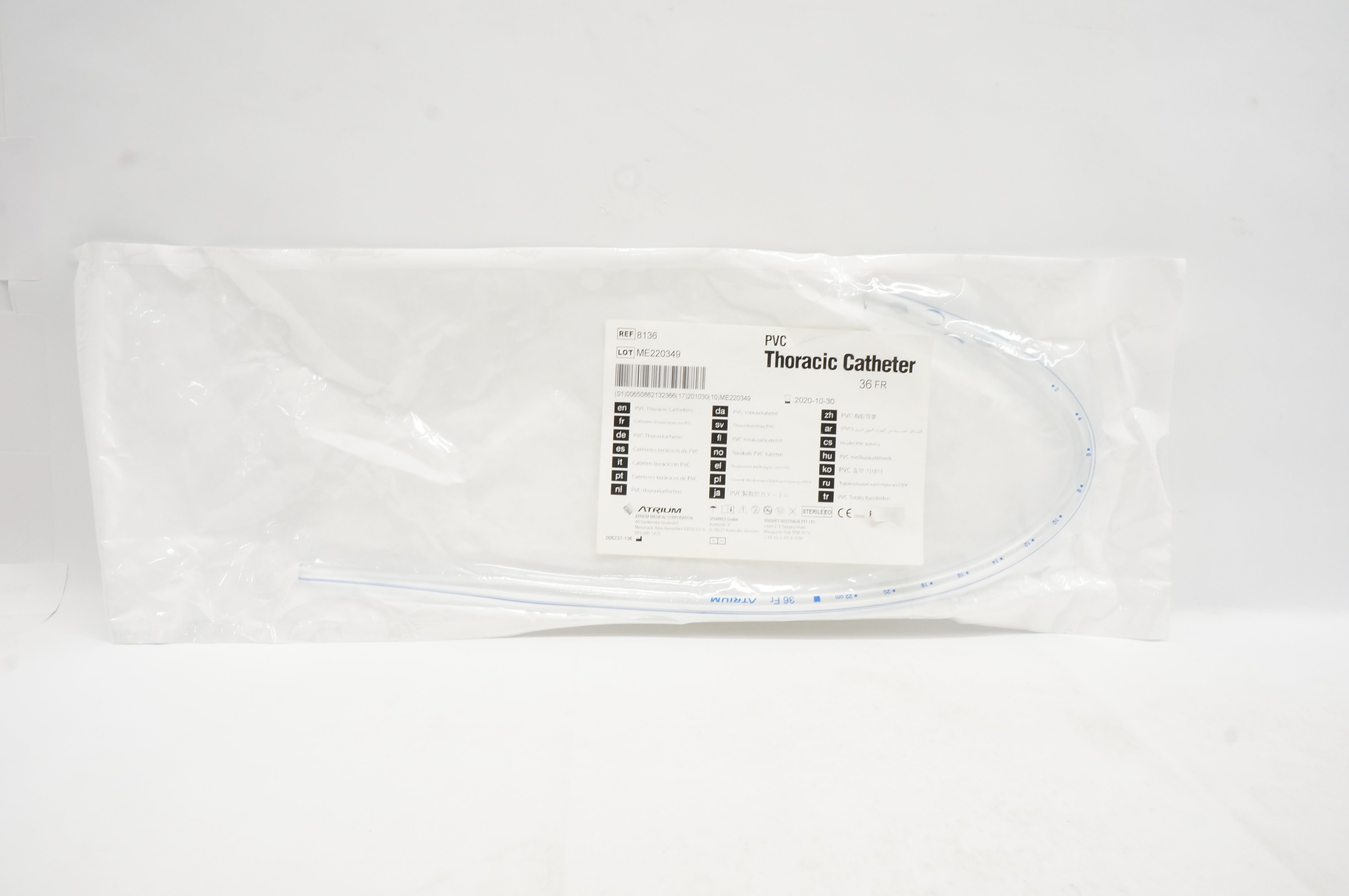 Atrium 8136 PVC Thoracic Catheter 36Fr (x)