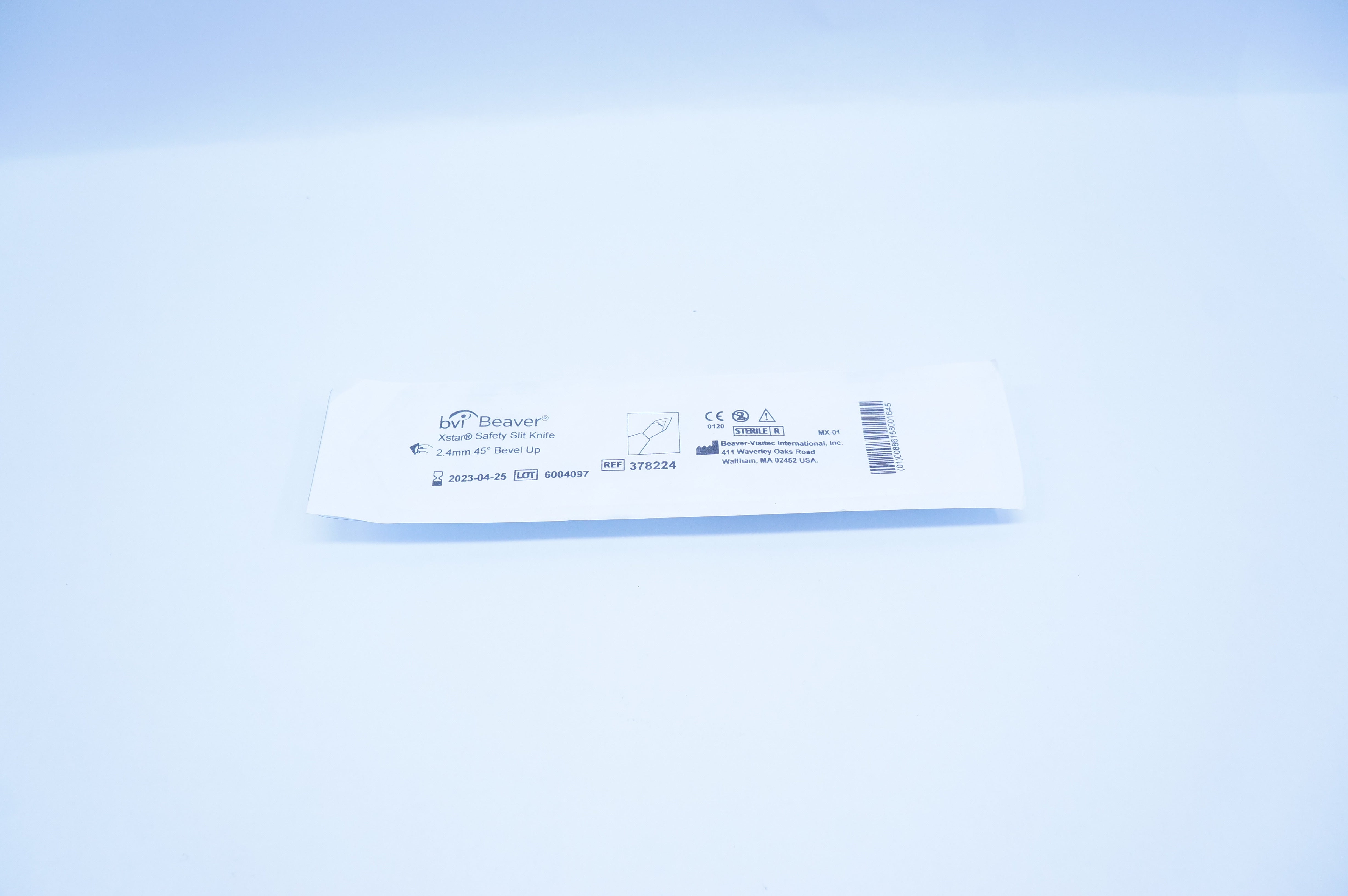 BVI Beaver 378224 Xstar Safety Slit Knife 2.4mm 45 degree Bevel Up