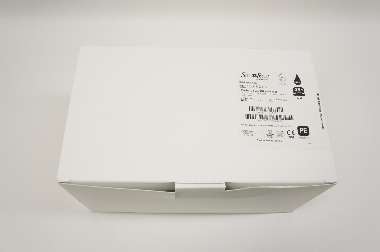 Site-Rite 9001C0197 Probe Cover Kit with Gel, Length 48inch - Box of 10