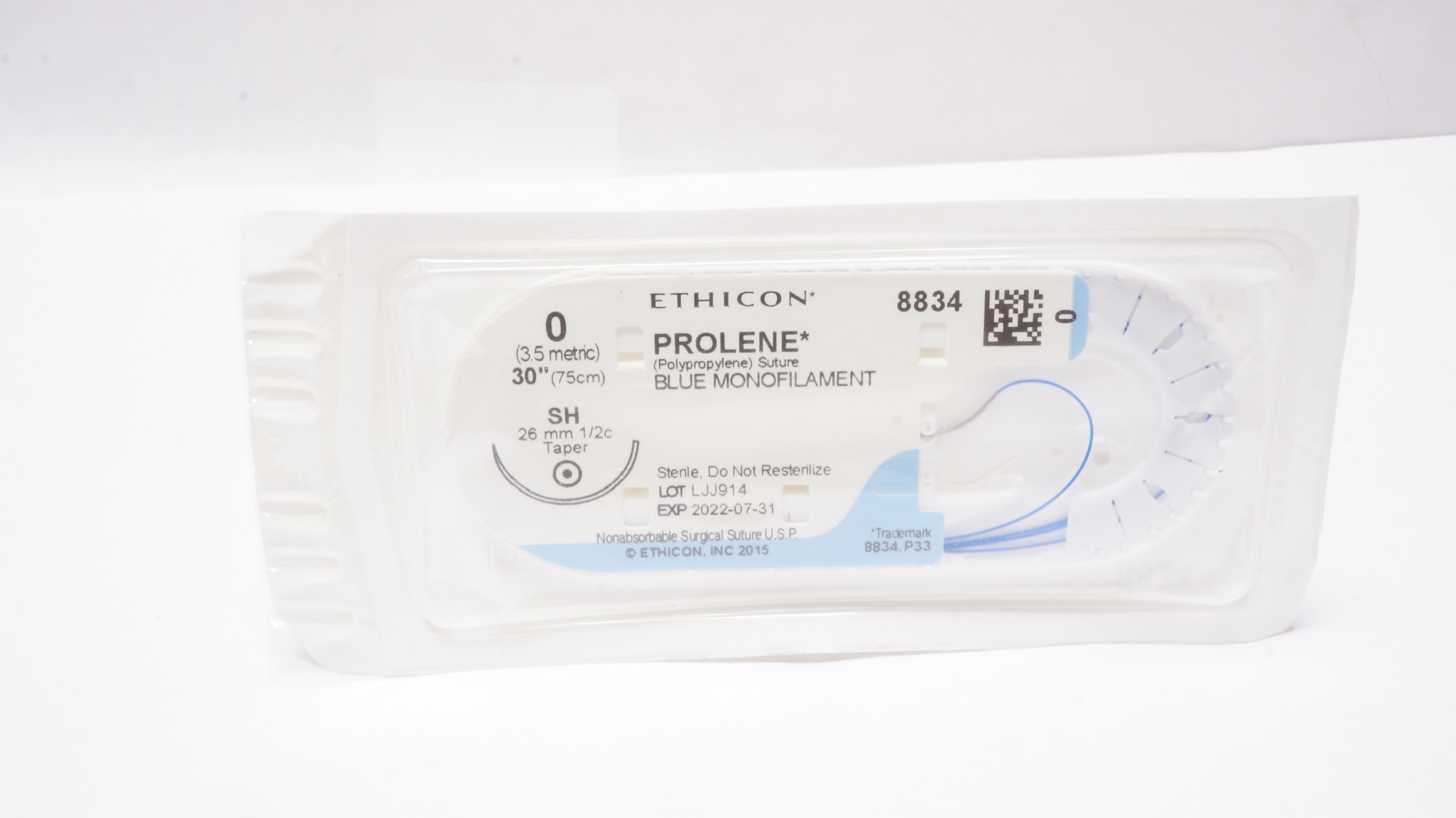 Ethicon 8834 0 PROLENE, SH, 26mm 1/2c Taper, 30inch (x)