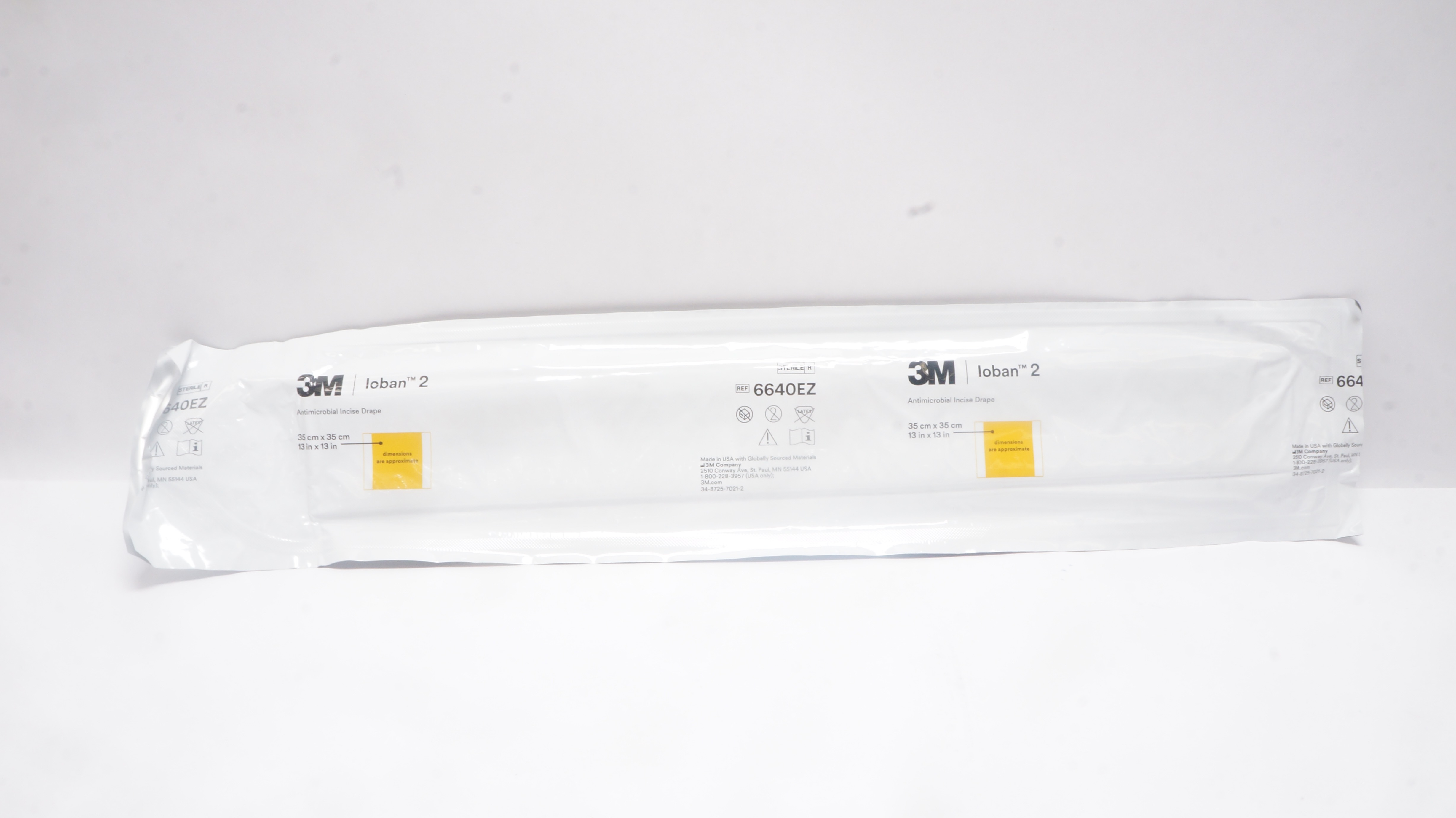3M 6640EZ Loban 2 Antimicrobial Incise Drape 13inch x 13inch