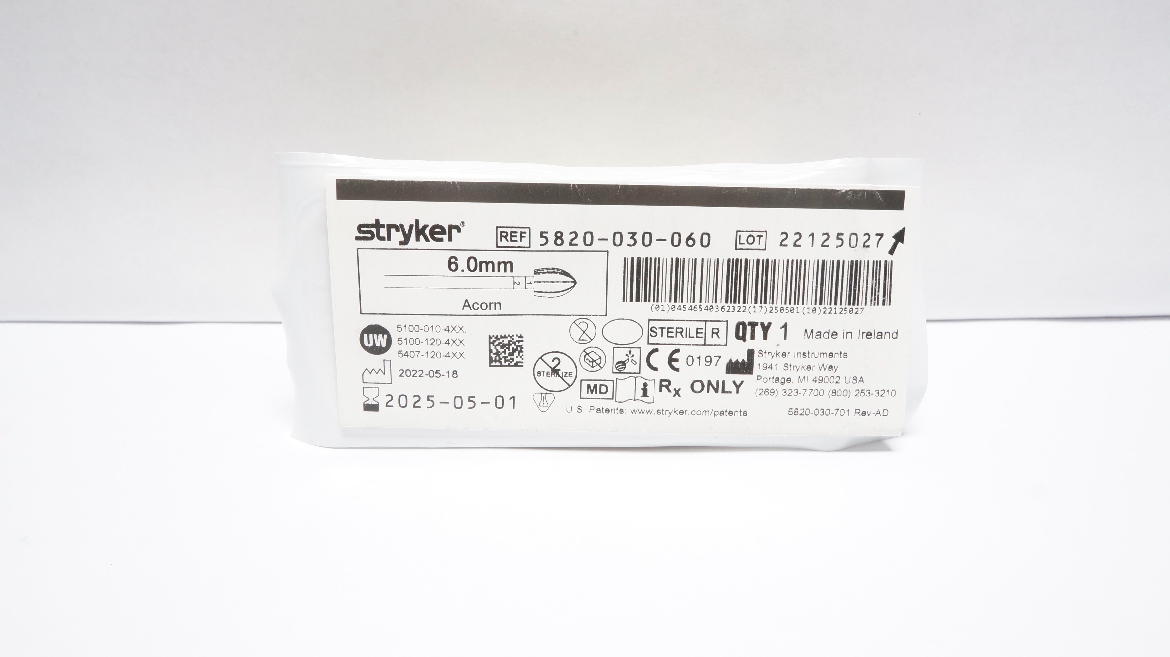 Stryker 5820-030-060 6.0mm Acorn Bur (x)
