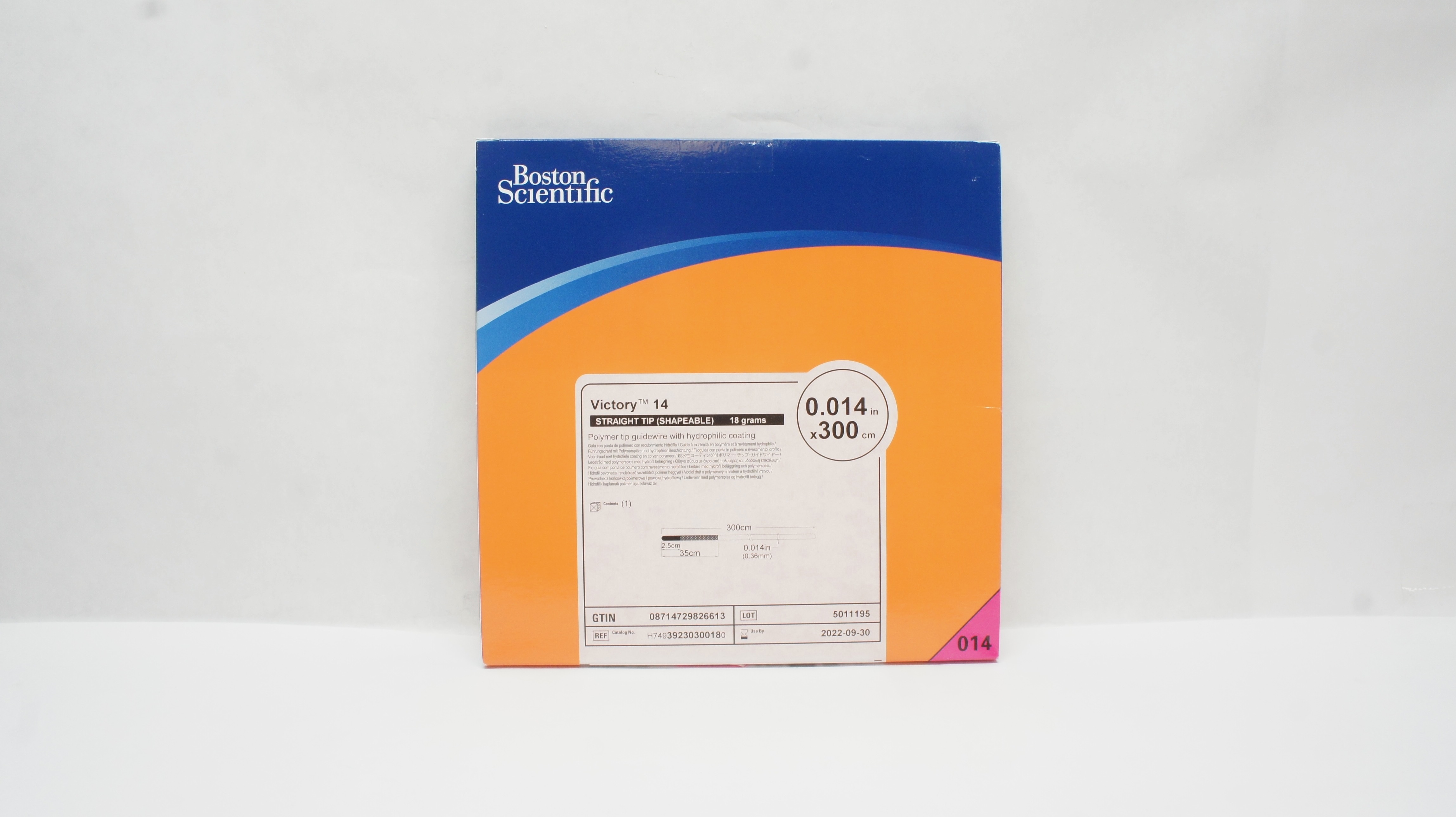 Boston Scientific 3923030018 Victory 14 Polymer Tip Guidewire 0.014inchx300cm(x)