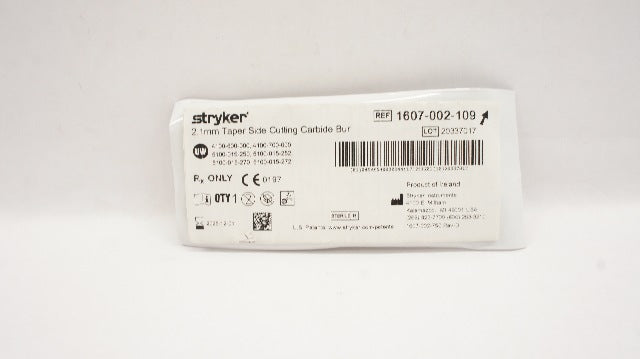 Stryker 1607-002-109 2.1 Taper Side Cutting Carbide Bur