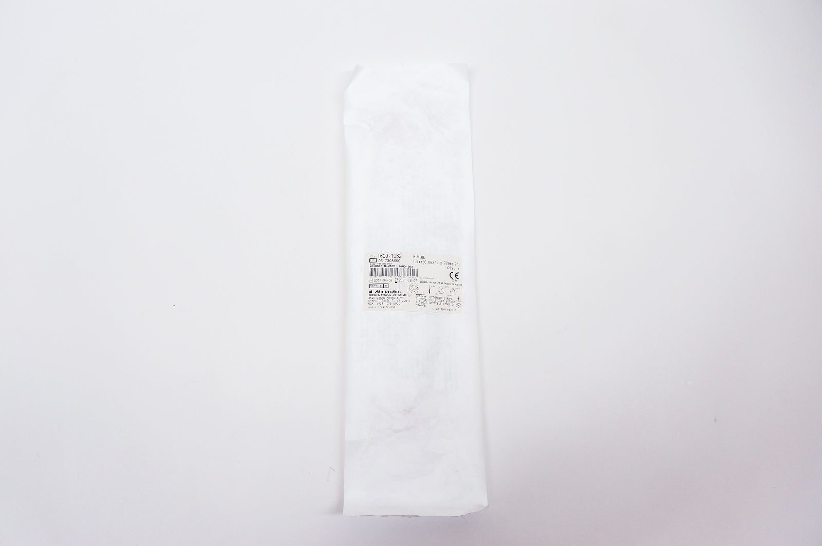 MicroAire 1600-1962 K-Wire 1.6mm x 229mm