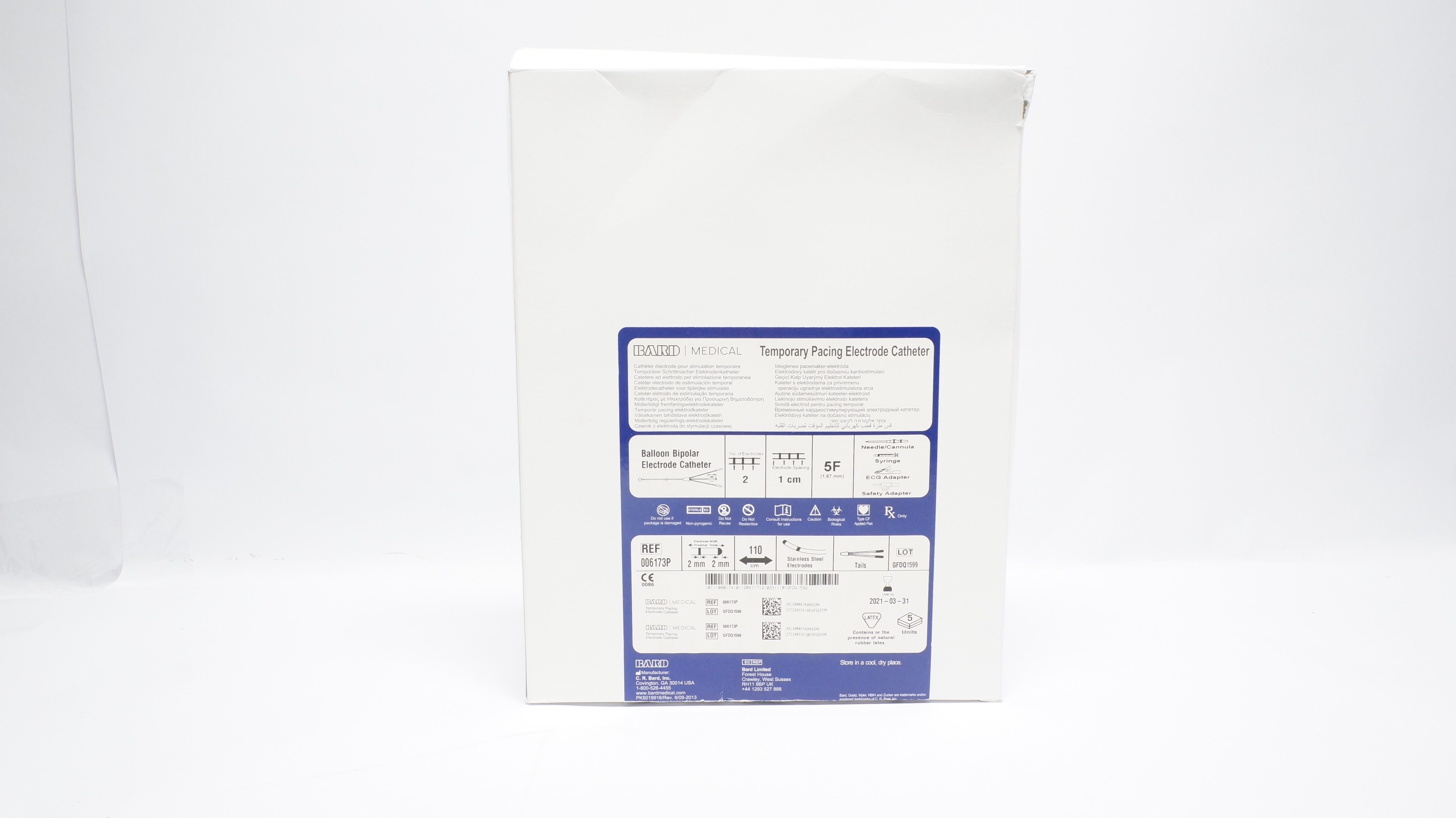 Bard 006173P Temporary Pacing Electrode Cath. 5F - Box of 5 (x)