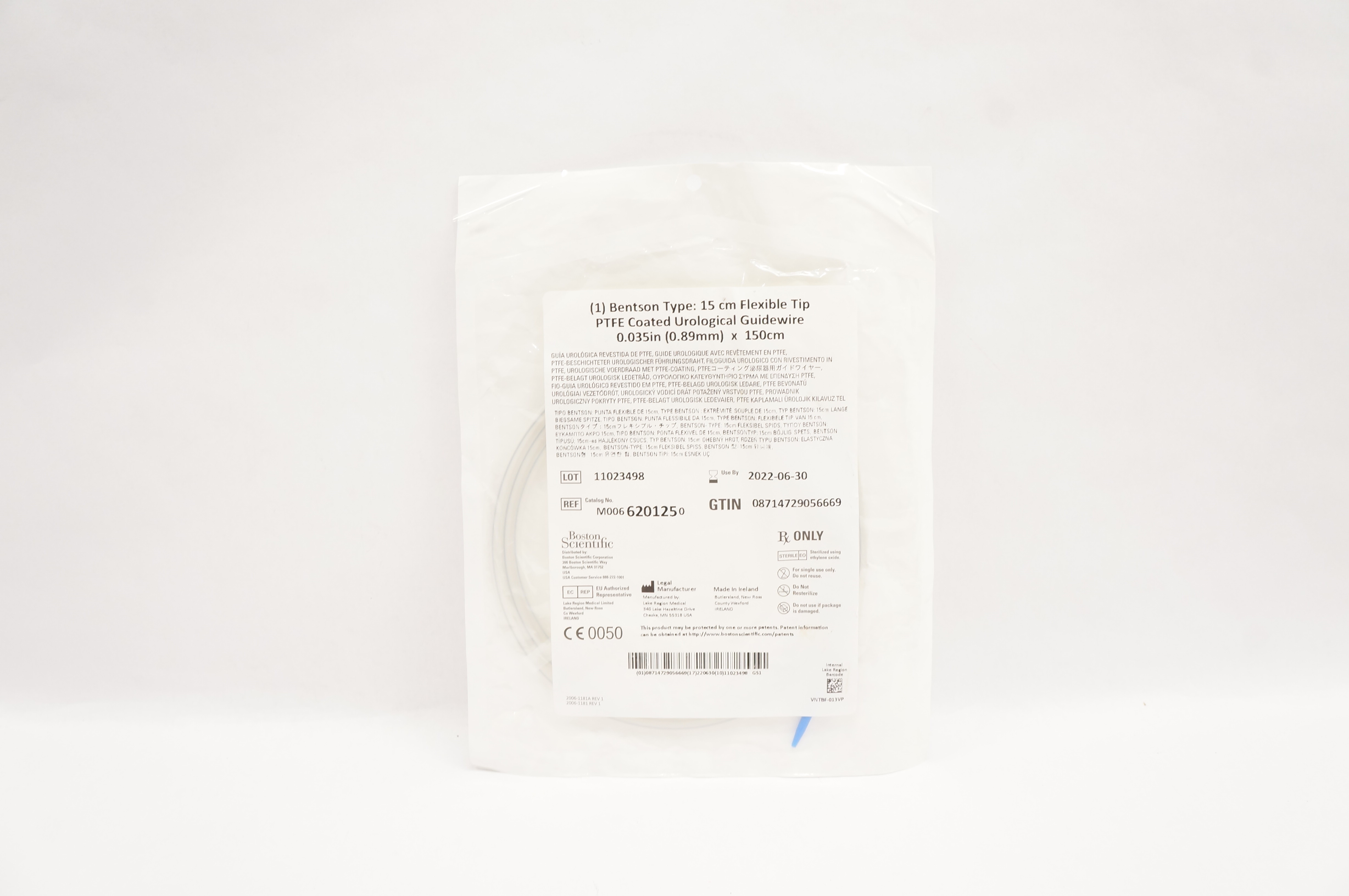 Boston Scientific 620125 Urological Guidewire 0.035in. x 150cm