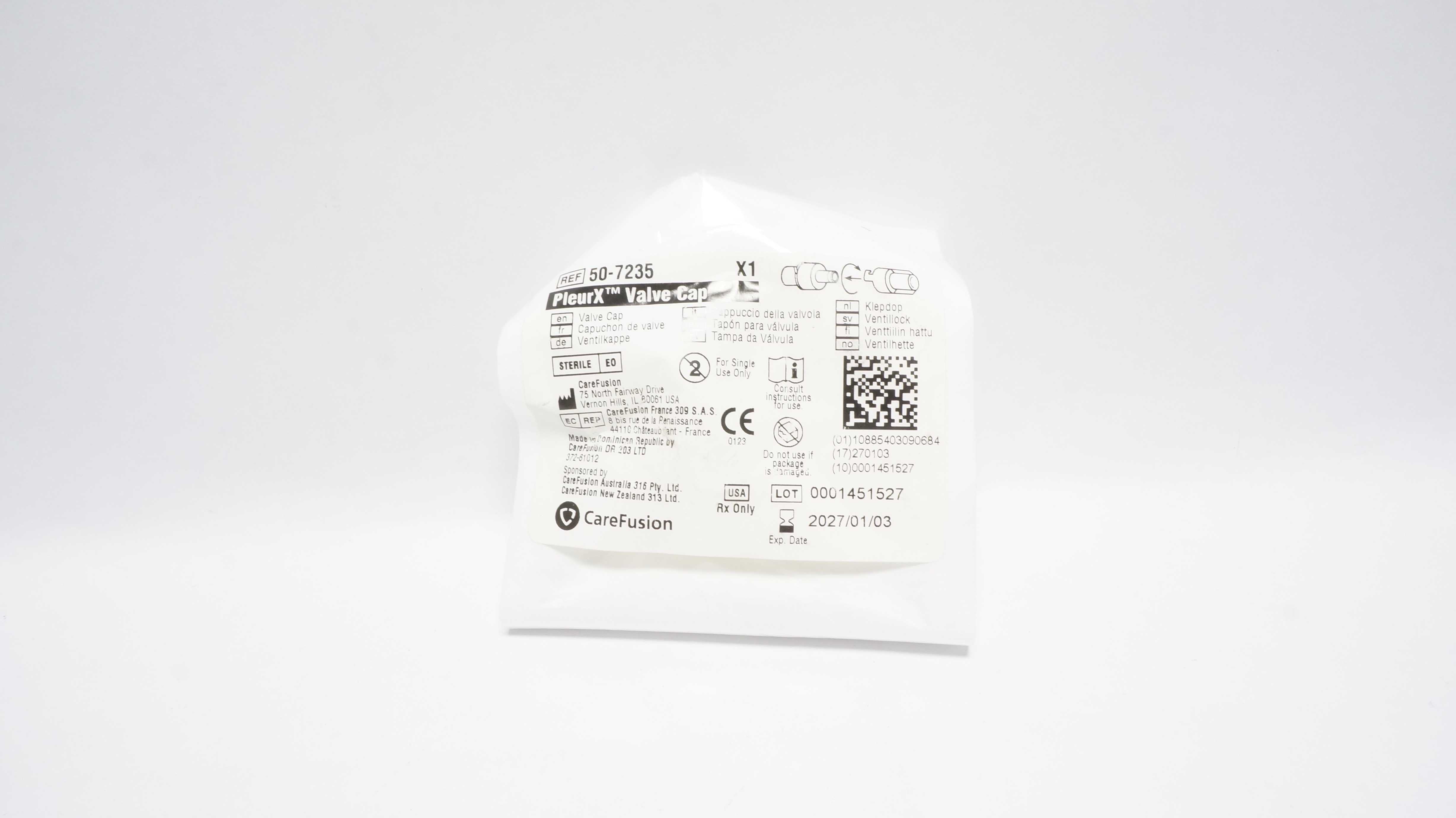 CareFusion 50-7235 PleurX Valve Cap
