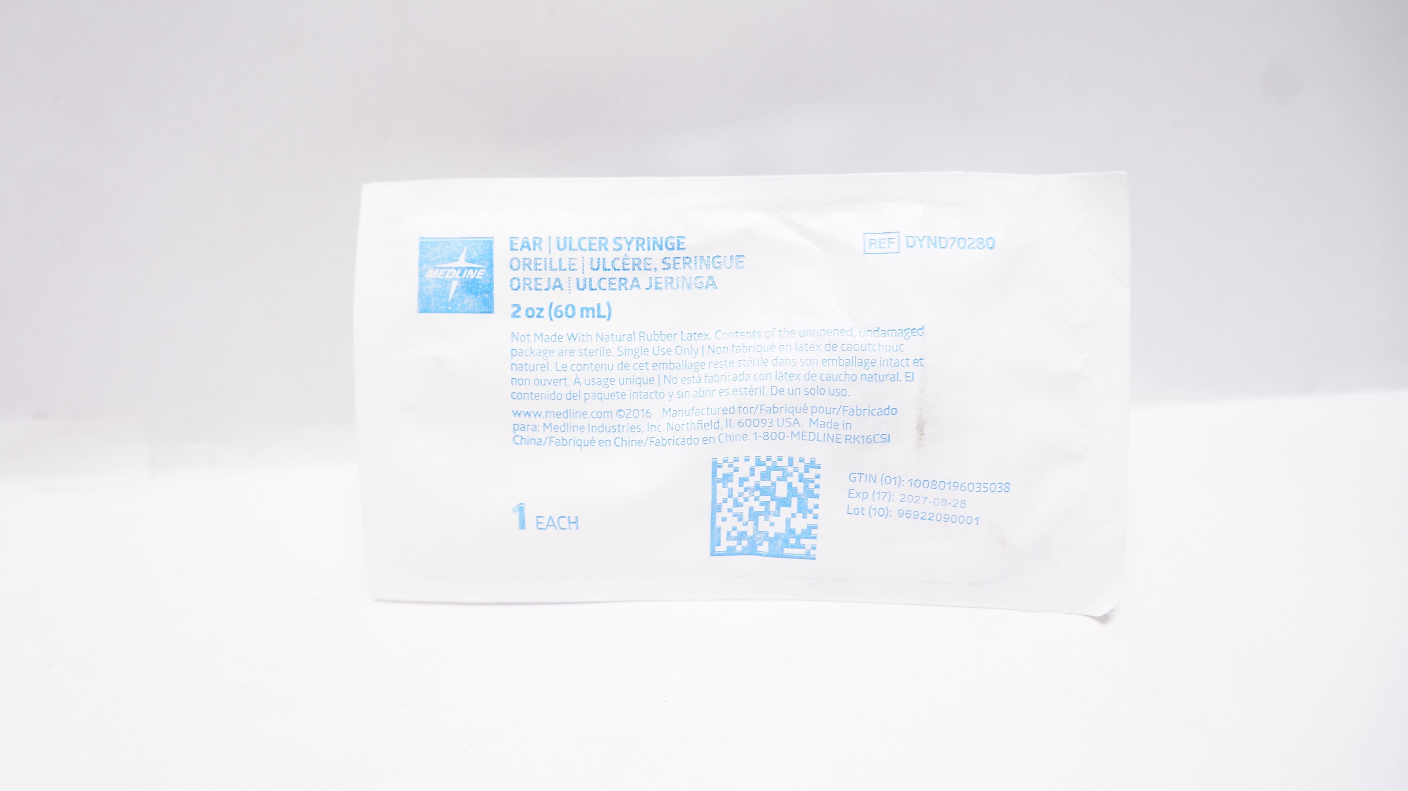 Medline DYND70280 Ear / Ulcer Syringe 2oz