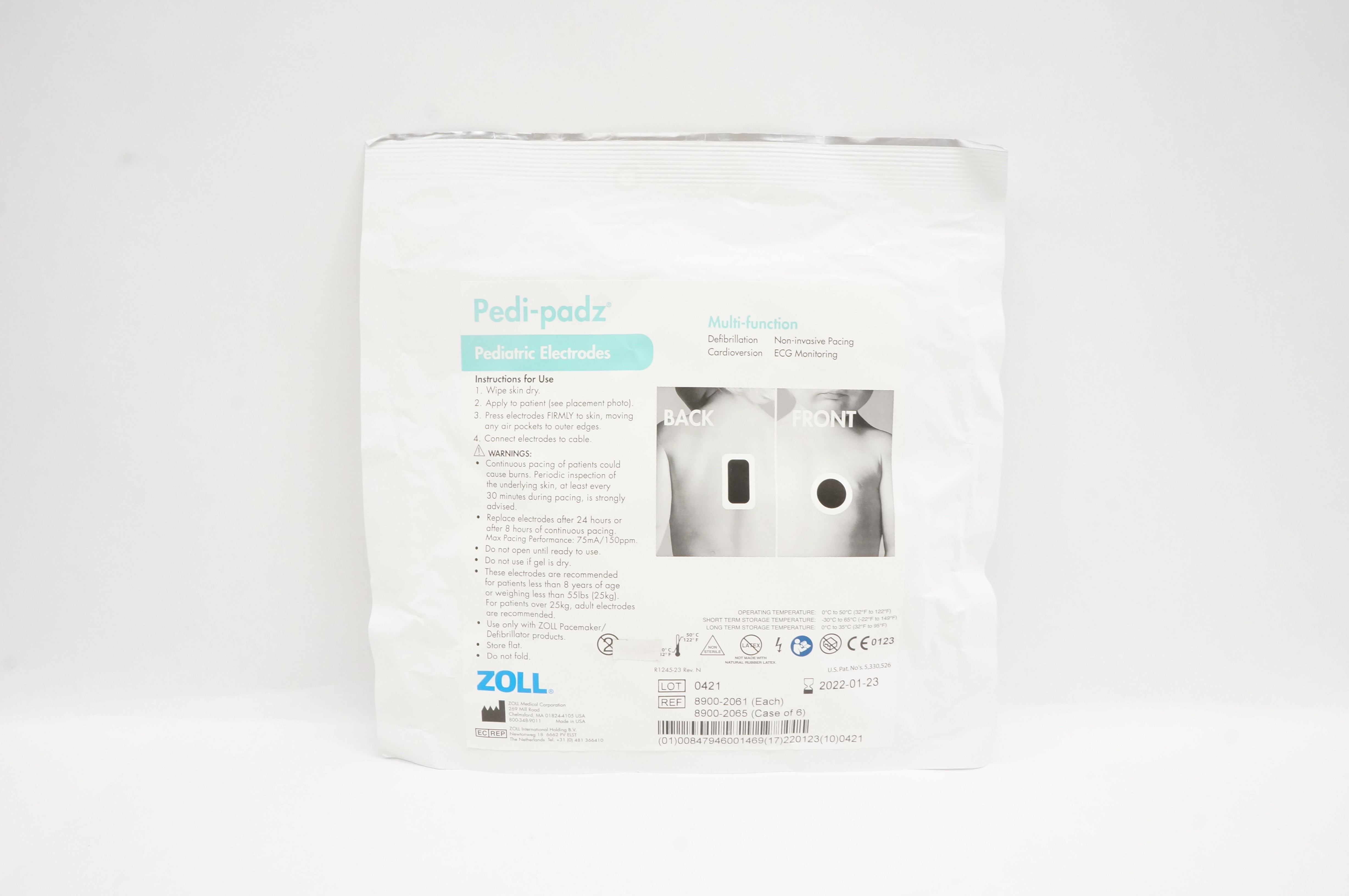 Zoll 8900-2061 Pedi-padz Multi-Function Pediatric Electrodes (x)