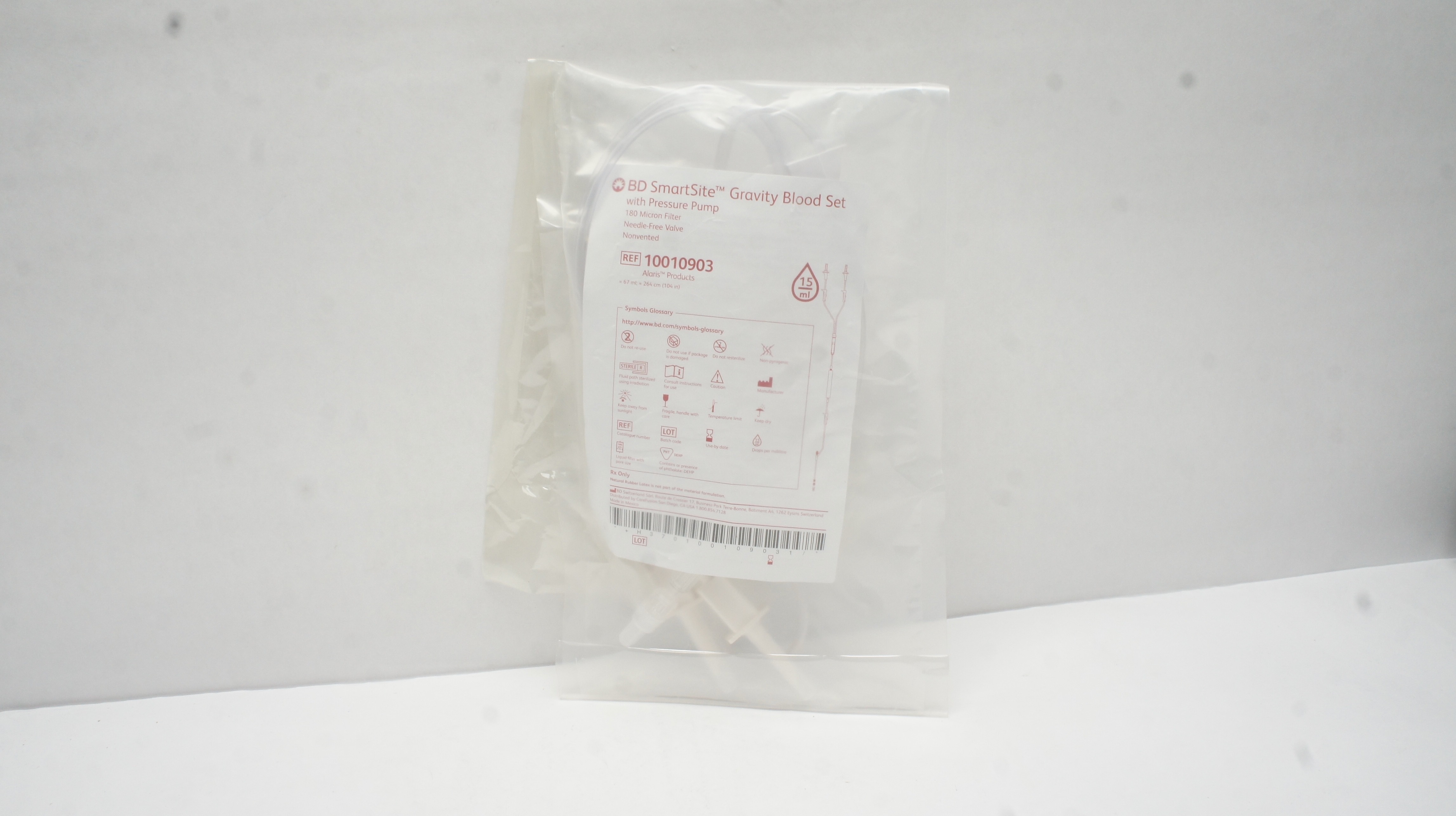 BD 10010903 SmartSite Gravity Blood Set W/Pressure Pump 104In x 15ml