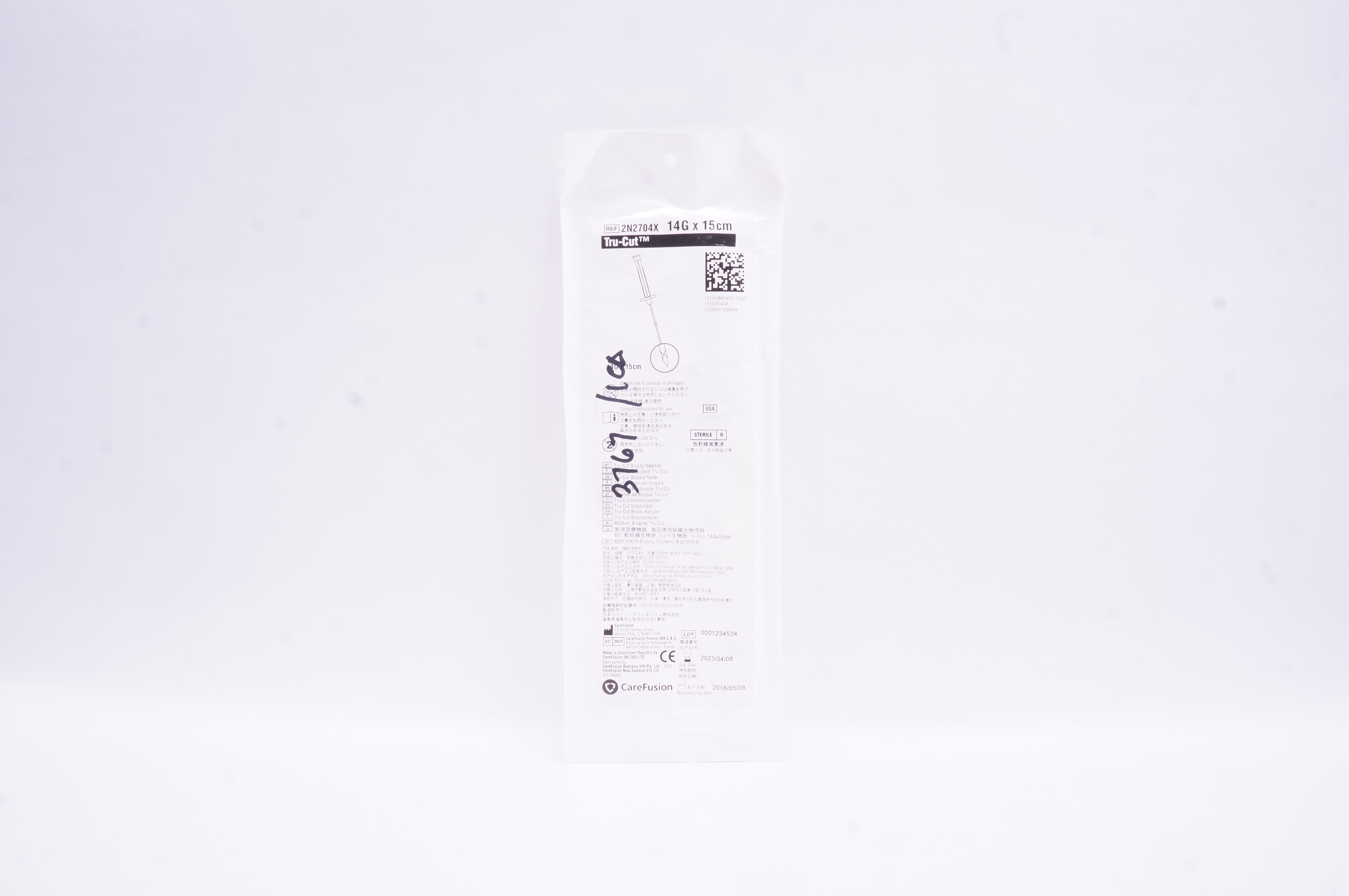 CareFusion 2N2704X Tru-Cut 14G x 15cm