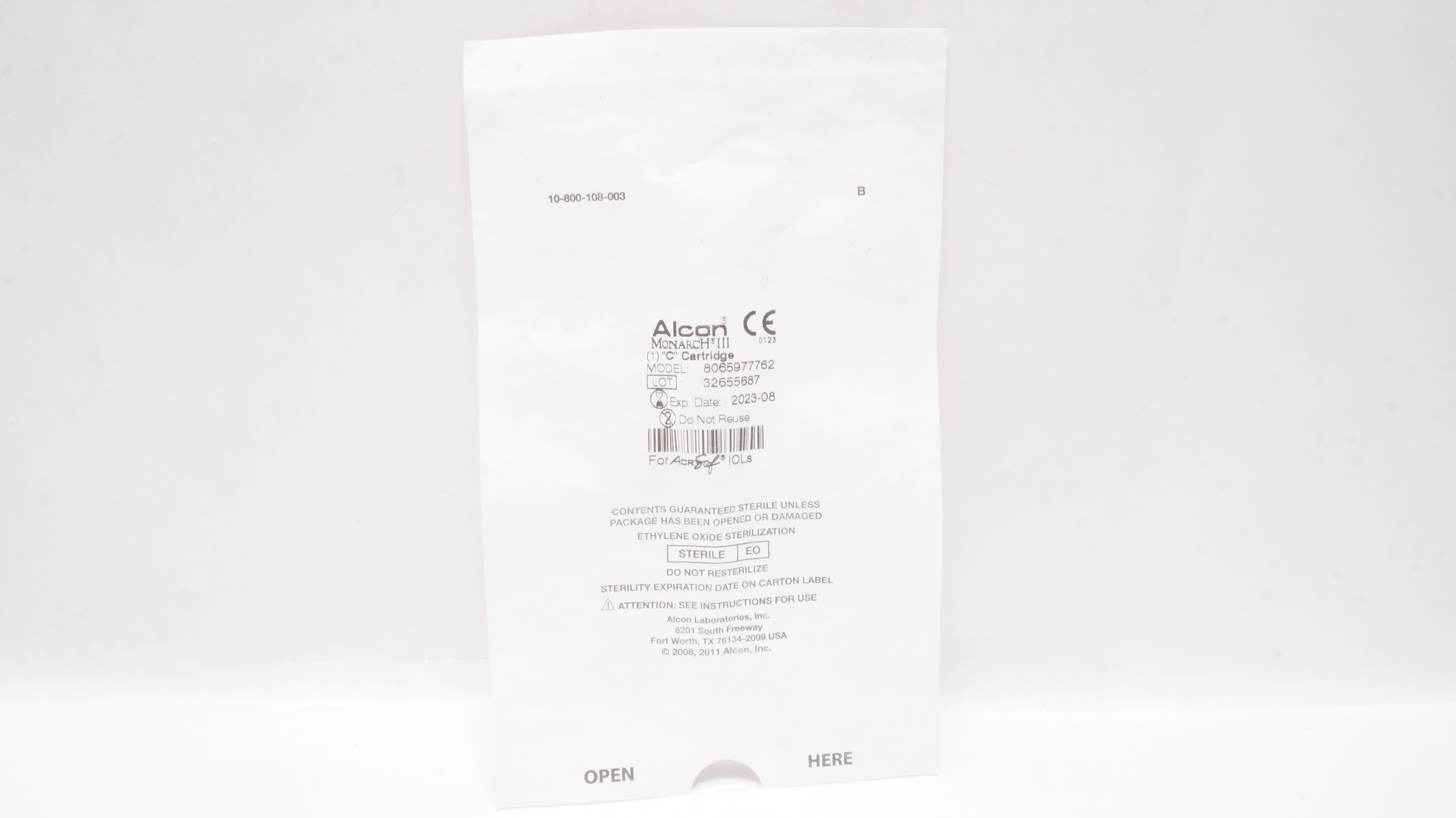 Alcon 8065977762 C Cartridge For Monarch III