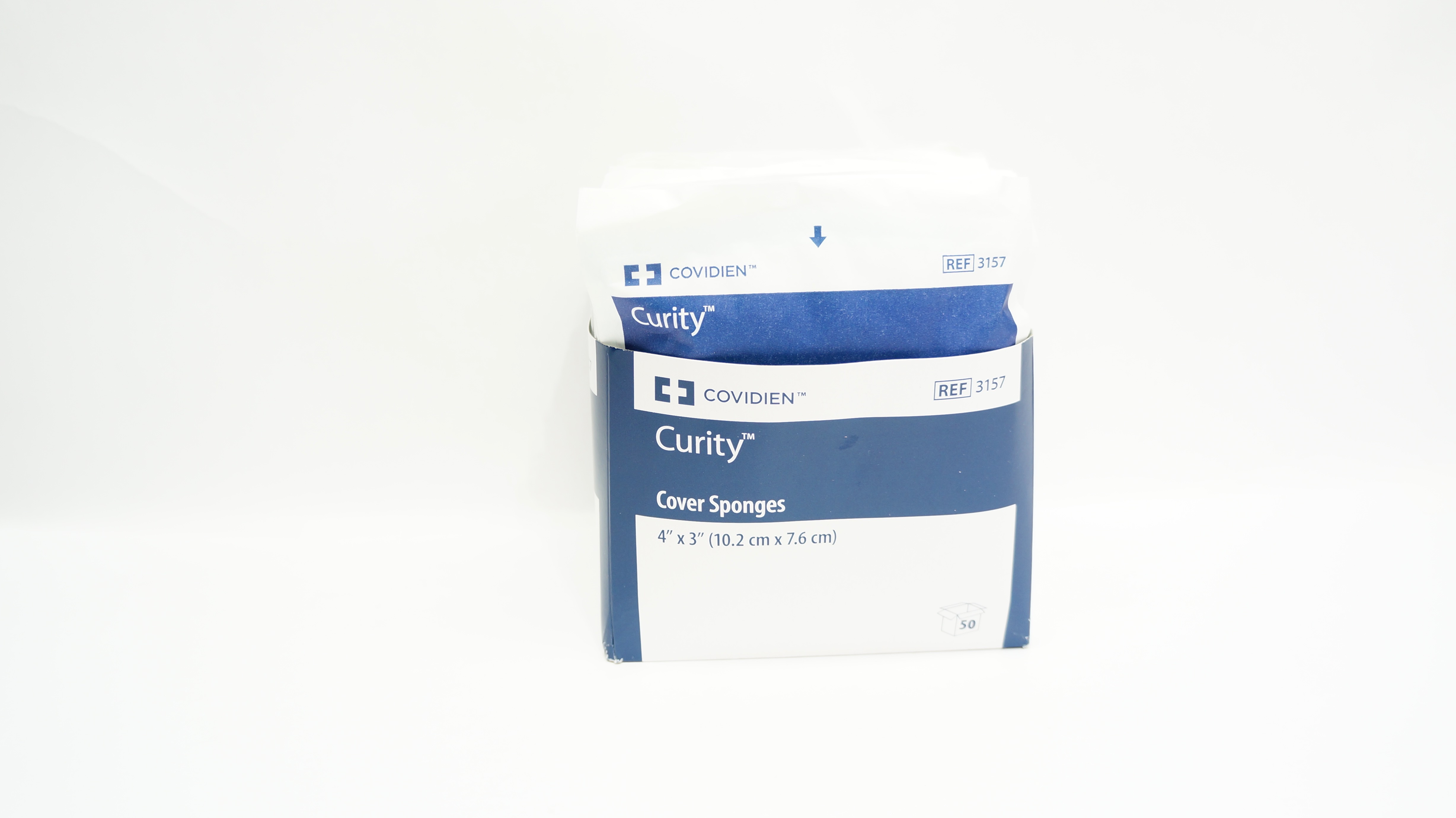 Covidien 3157 Curity Cover Sponges 4inch x 3inch - Box of 50