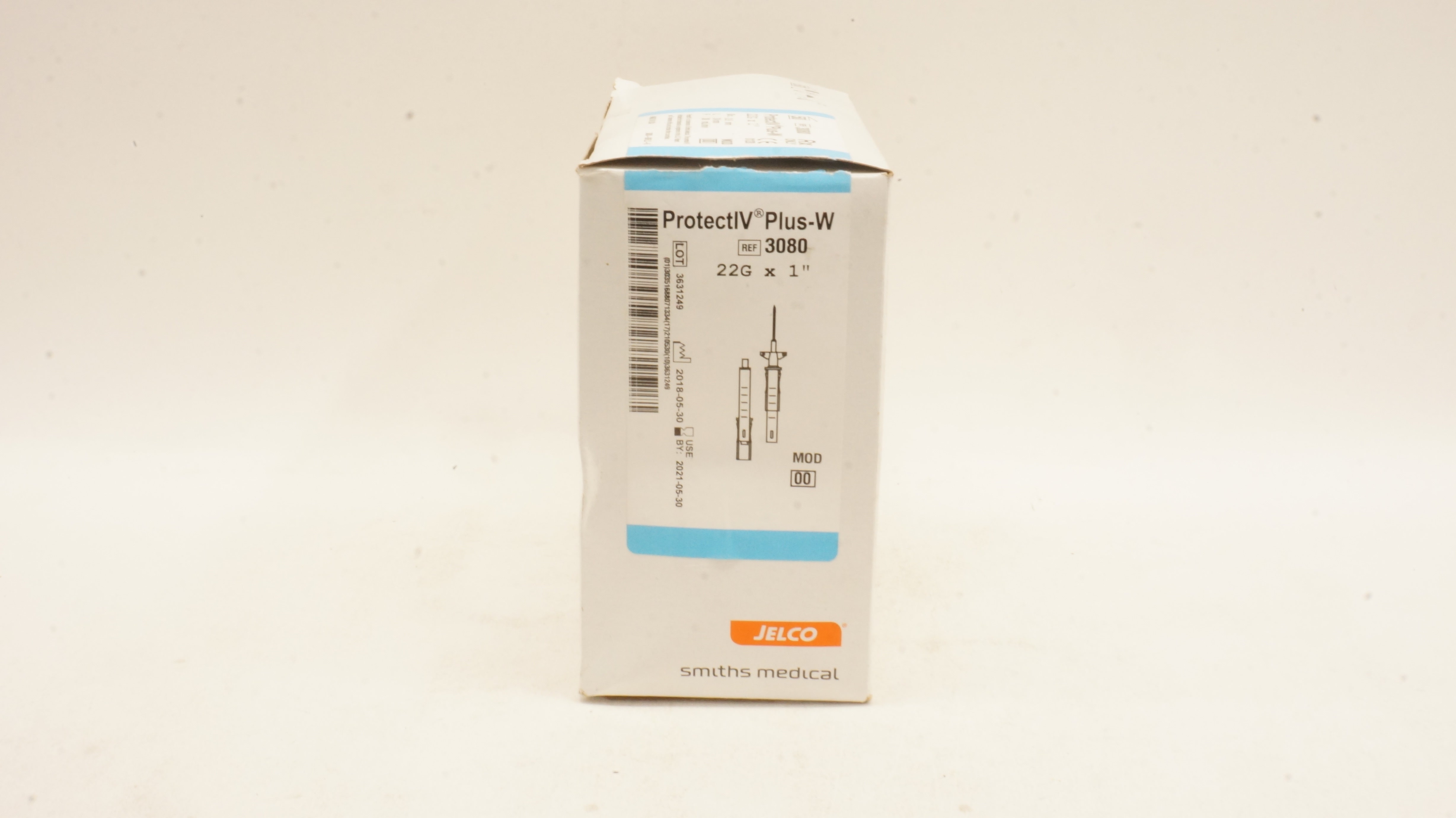 Smiths Medical 3080 Protect IV Plus-W Safety IV Cath. 22G x 1inch - Box of 50(x)