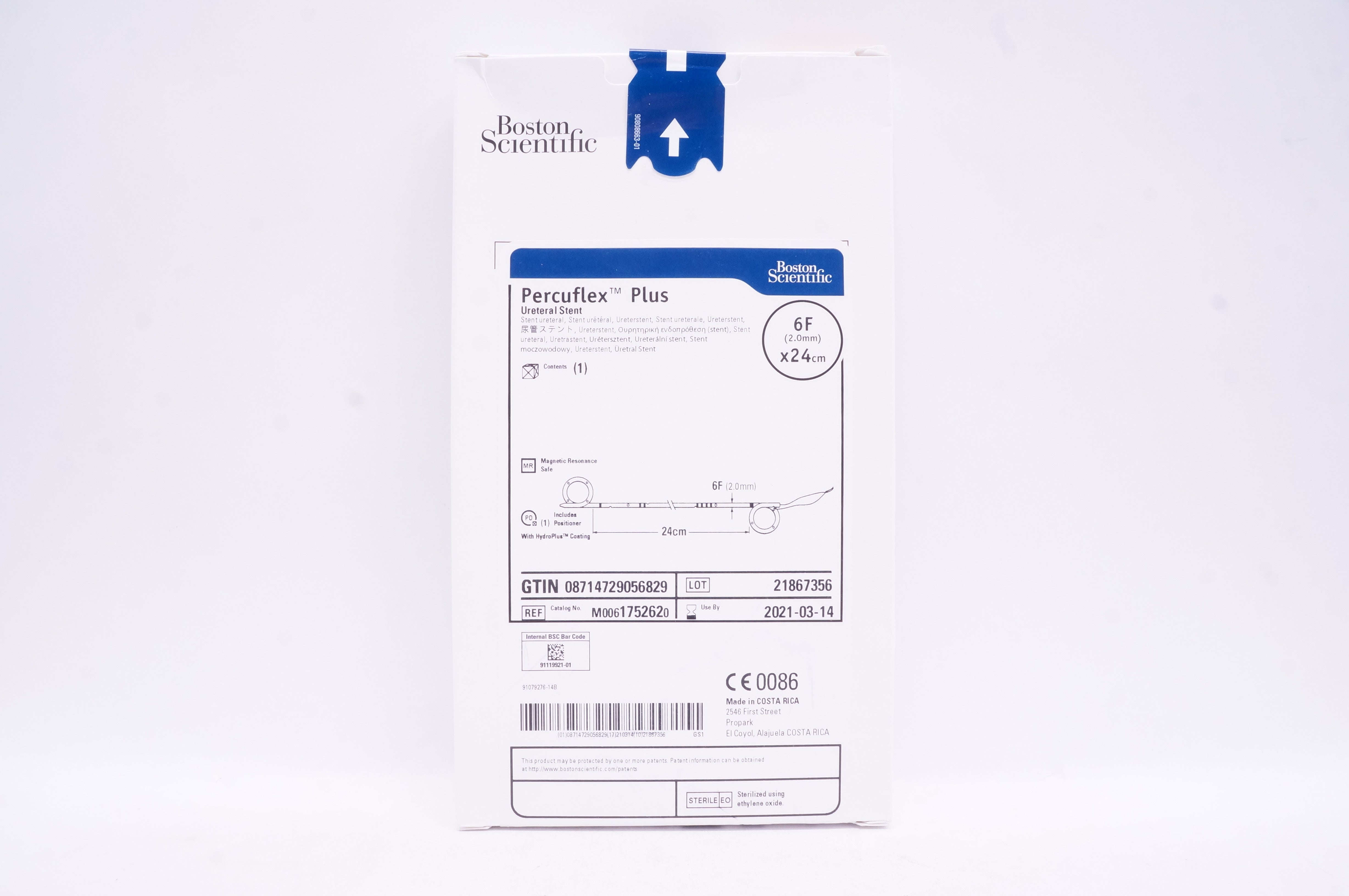 Boston Scientific 175262 Percuflex Plus Ureteral Stent 6F x 24cm (x)