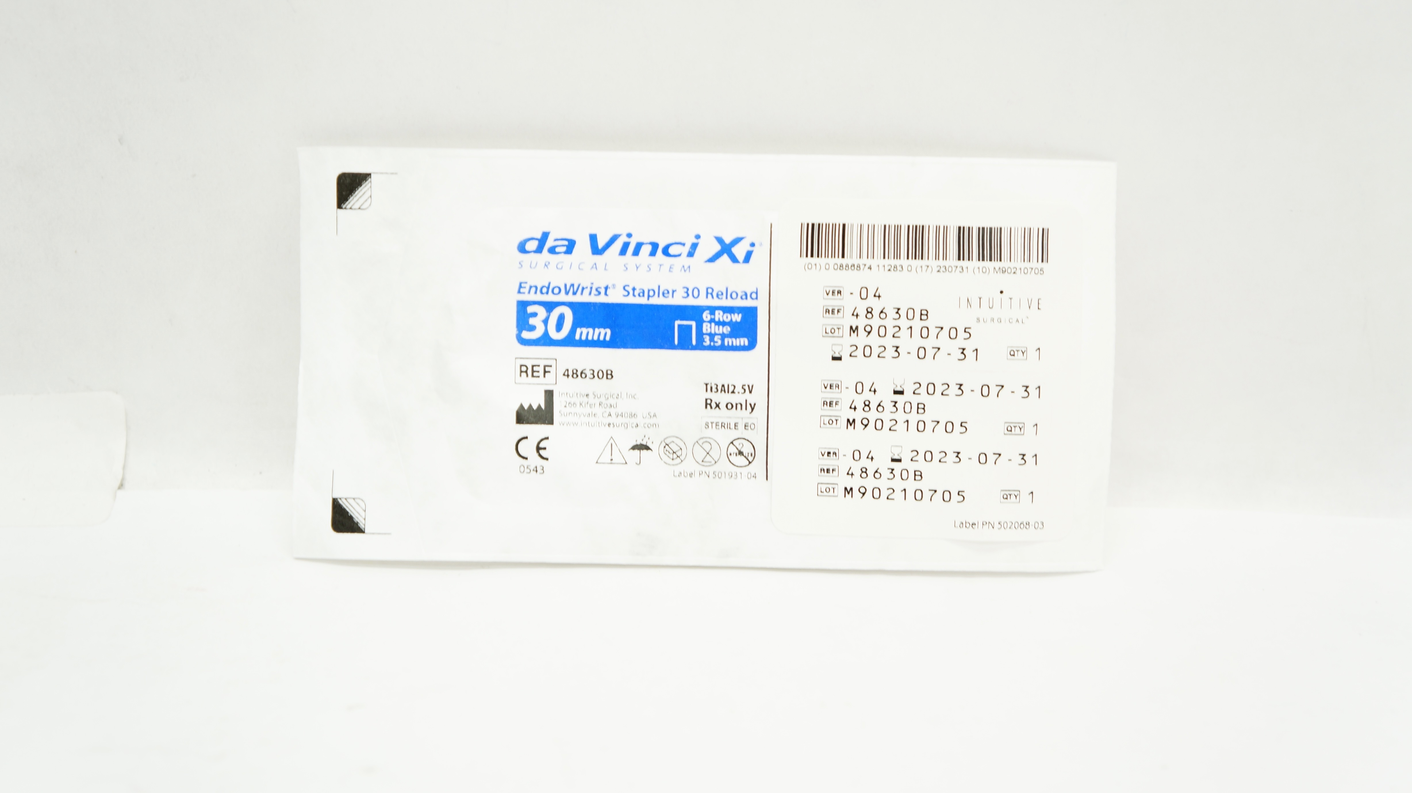 Intuitive 48630B DaVinci XI EndoWrist Stapler 30 Reload 6 Row 3.5mm x 30mm (x)