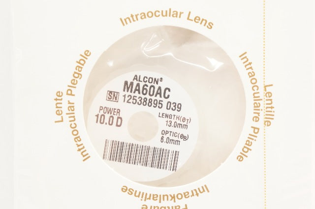 Alcon MA60AC AcrySof Intraocular Lens 10.0D, Length 13.0mm Optic 6.0mm (x)