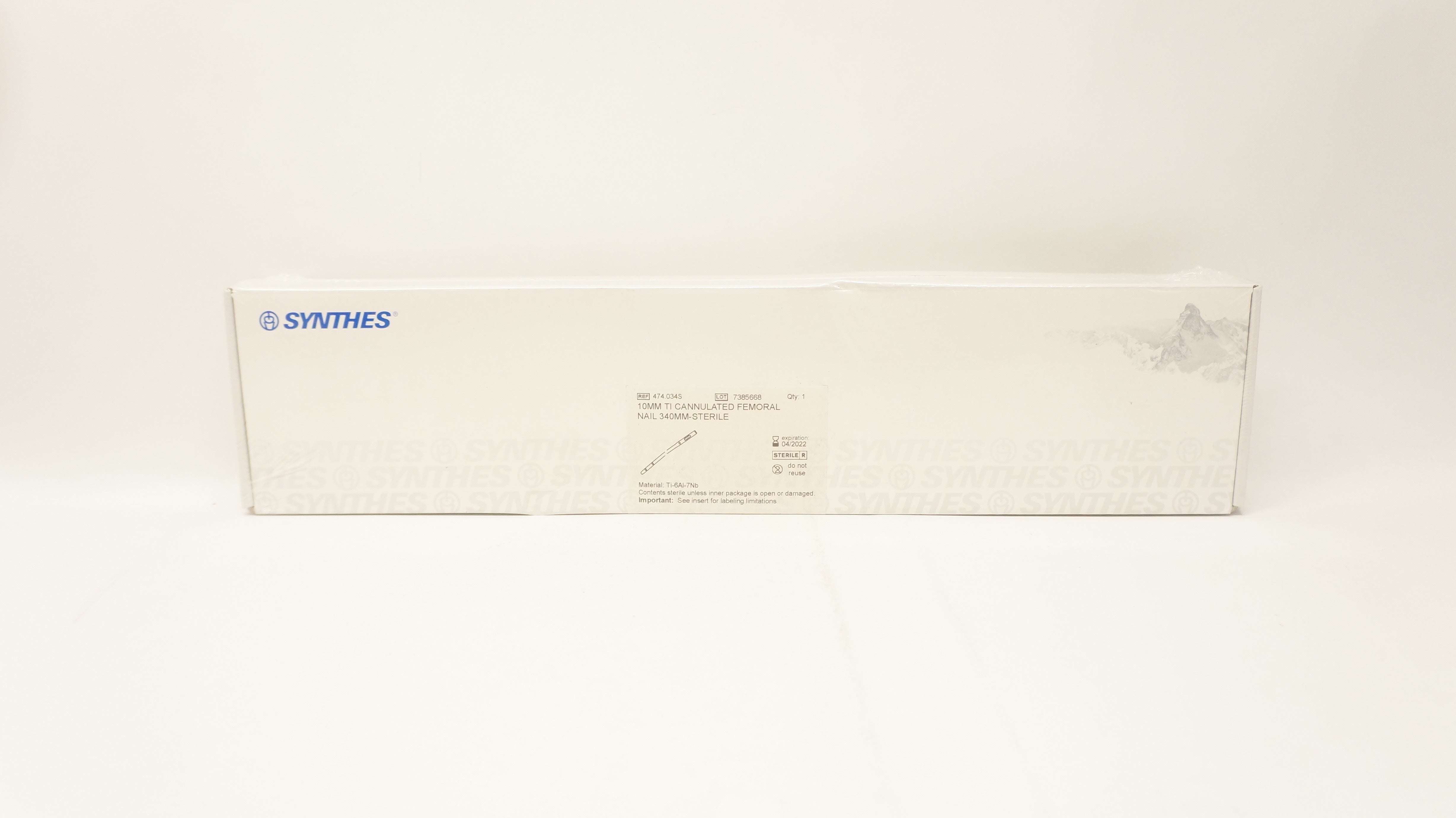 Synthes 474.034S 10mm Ti Cannulated Femoral Nail 340mm