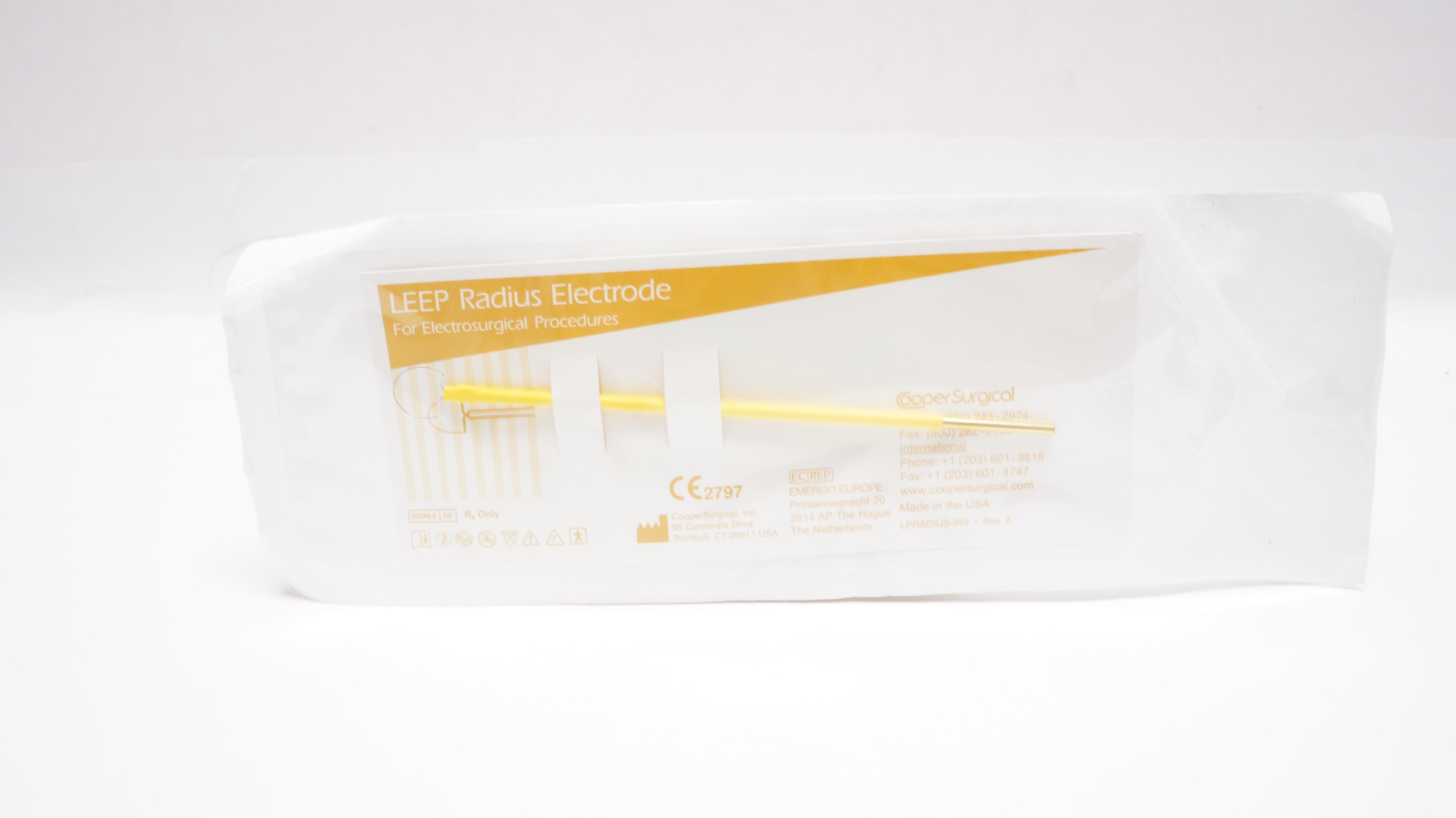 Cooper Surgical R1010 LEEP Radius Electrode 1.0 x 1.0cm 12cm Shaft
