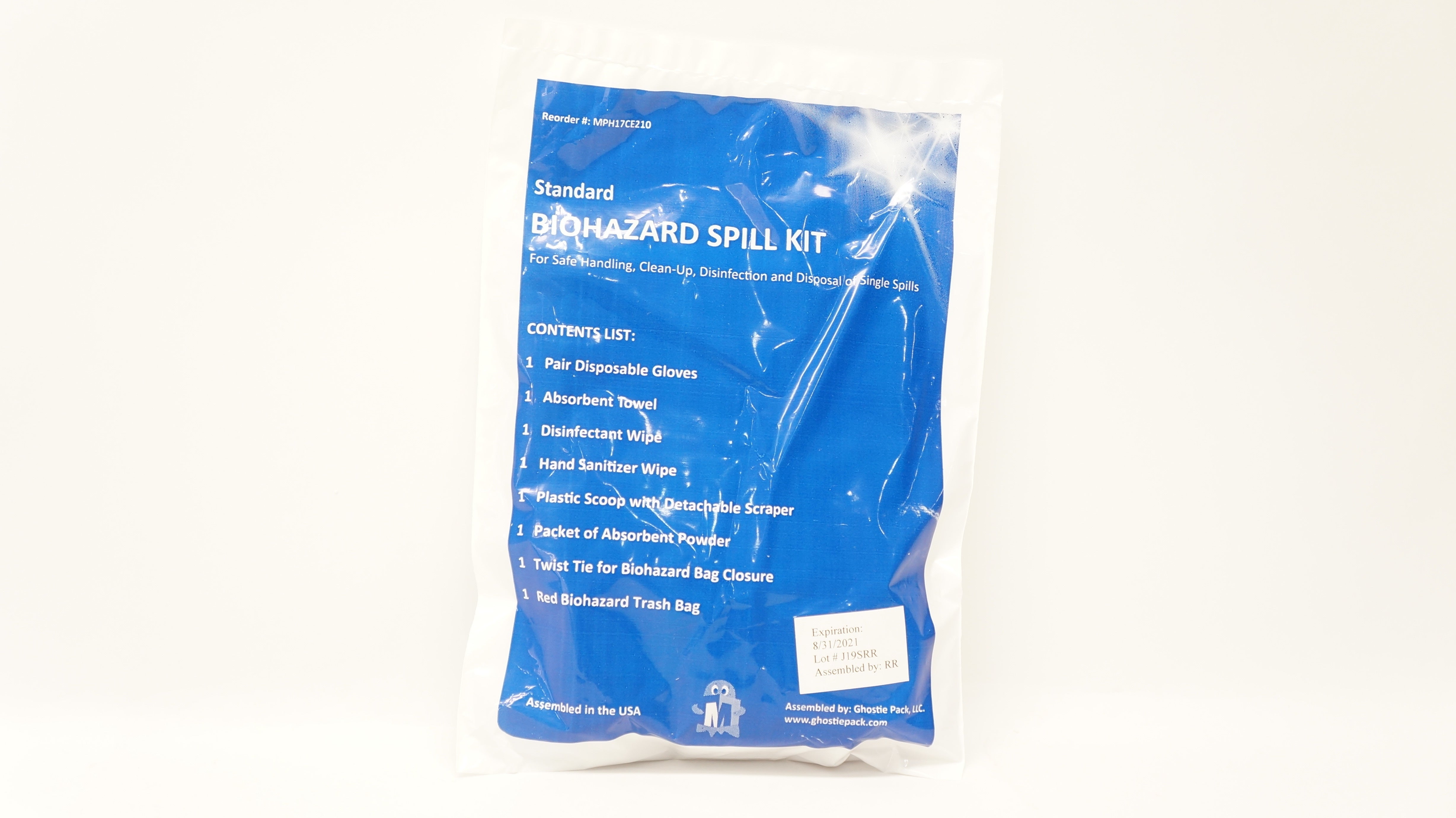 Ghostie Pack MPH17CE210 RR Standard Biohazard Spill Kit (x)