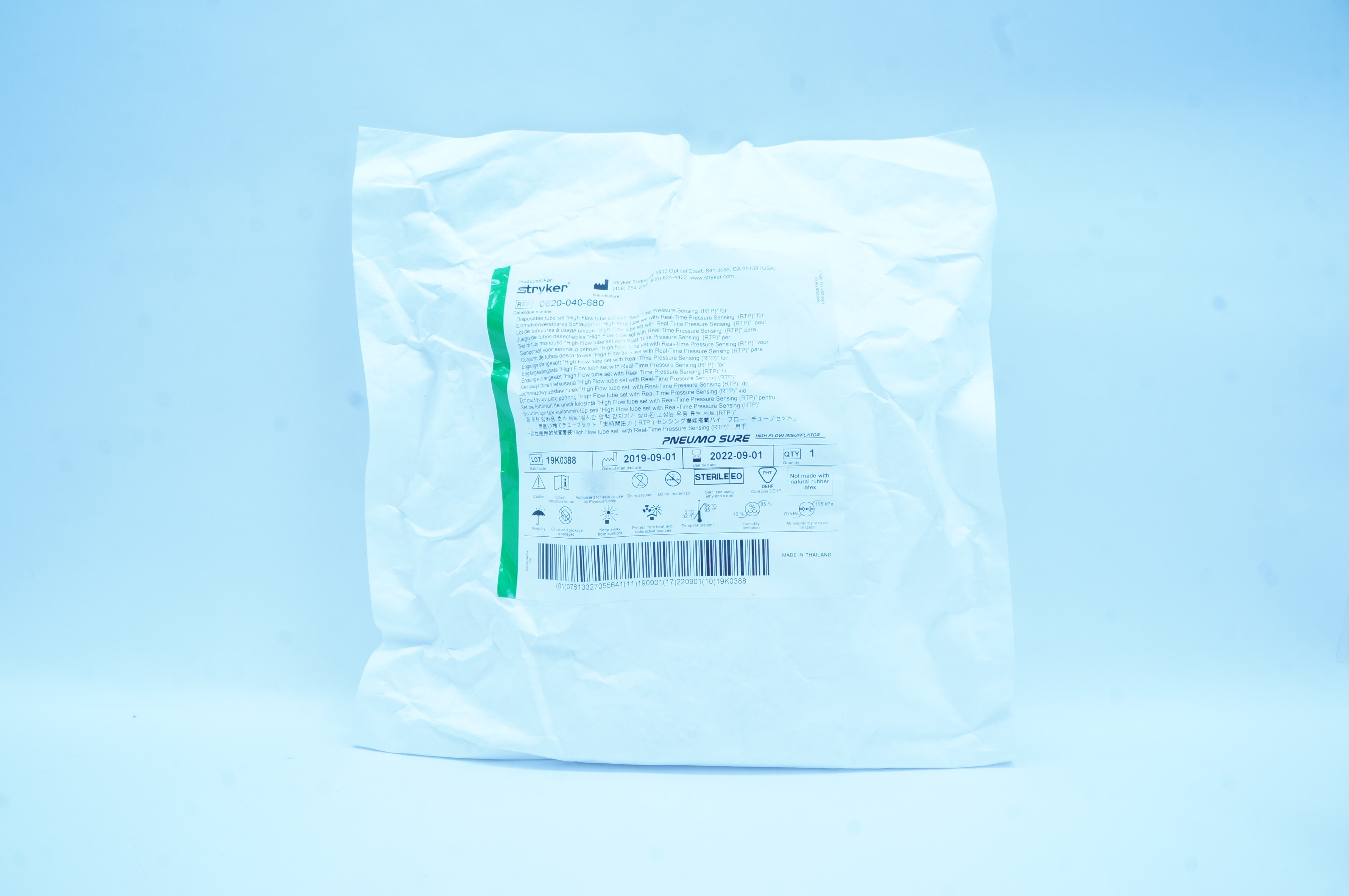 Stryker 0620-040-680 High Flow Tube Set With Real Time Pressure Sensing