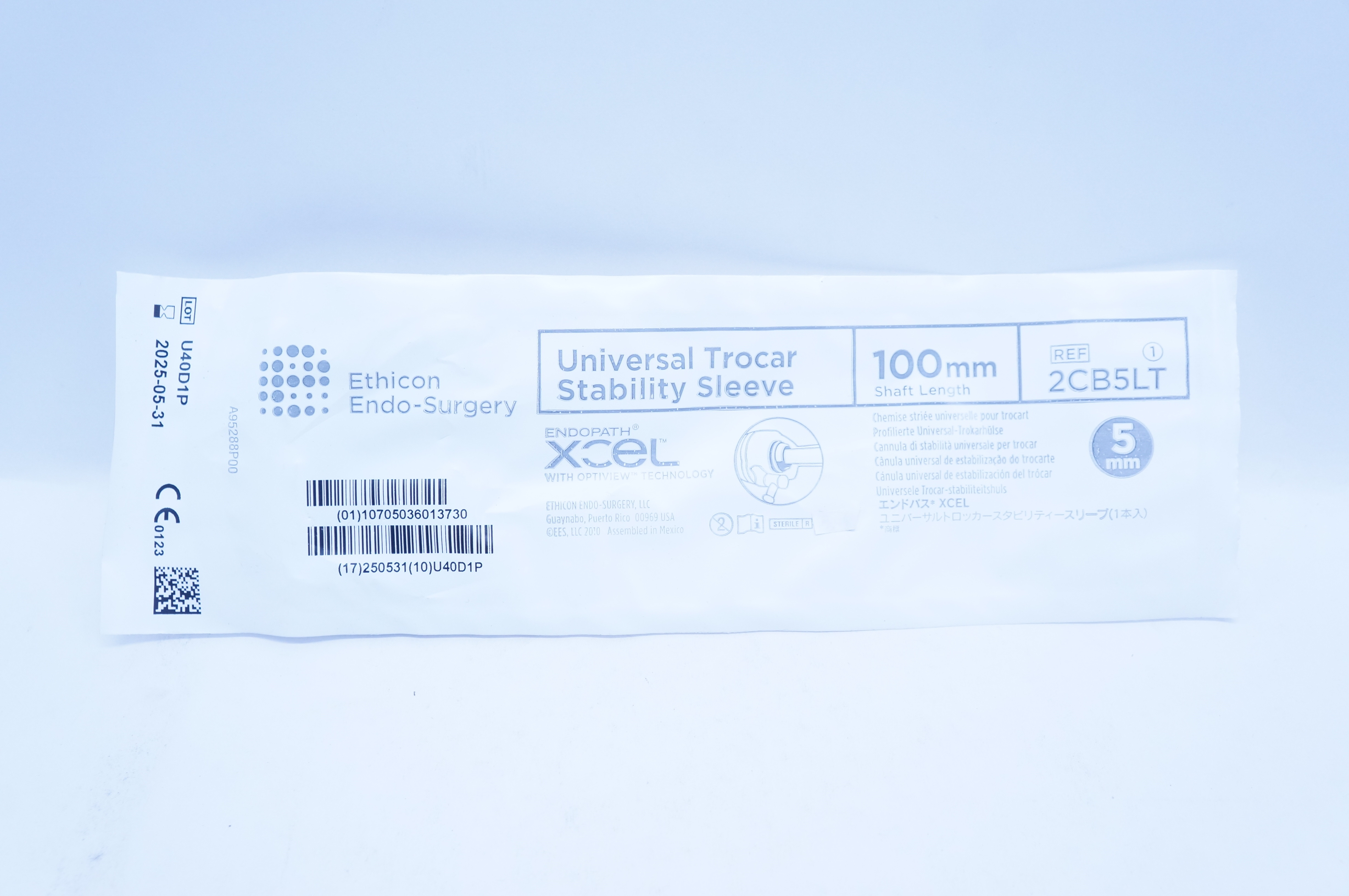 Ethicon 2CB5LT Endopath Xcel Universal Trocar Stability Sleeve 5mm