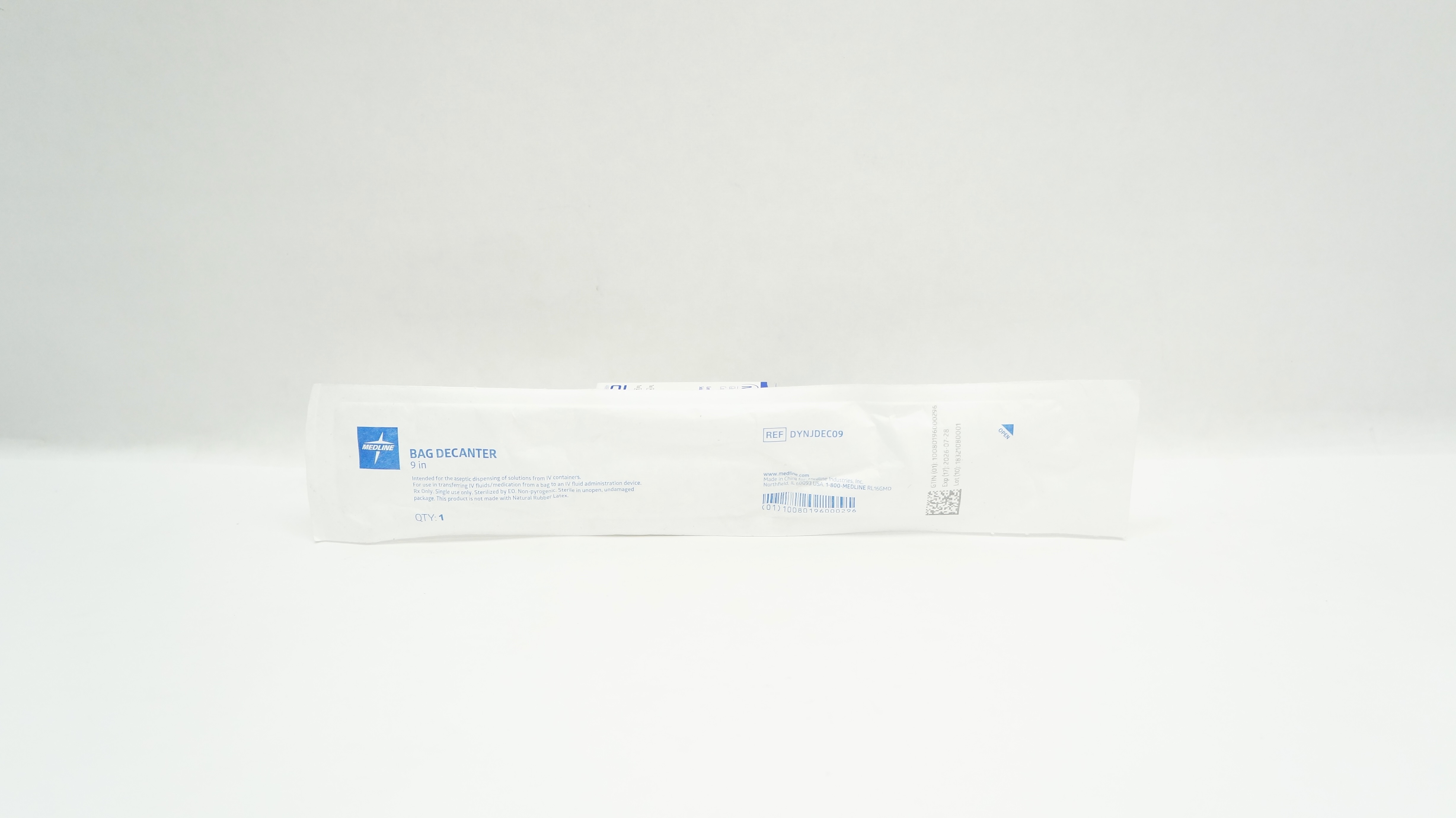 Medline DYNJDEC09 Bag Decanter 9 inch