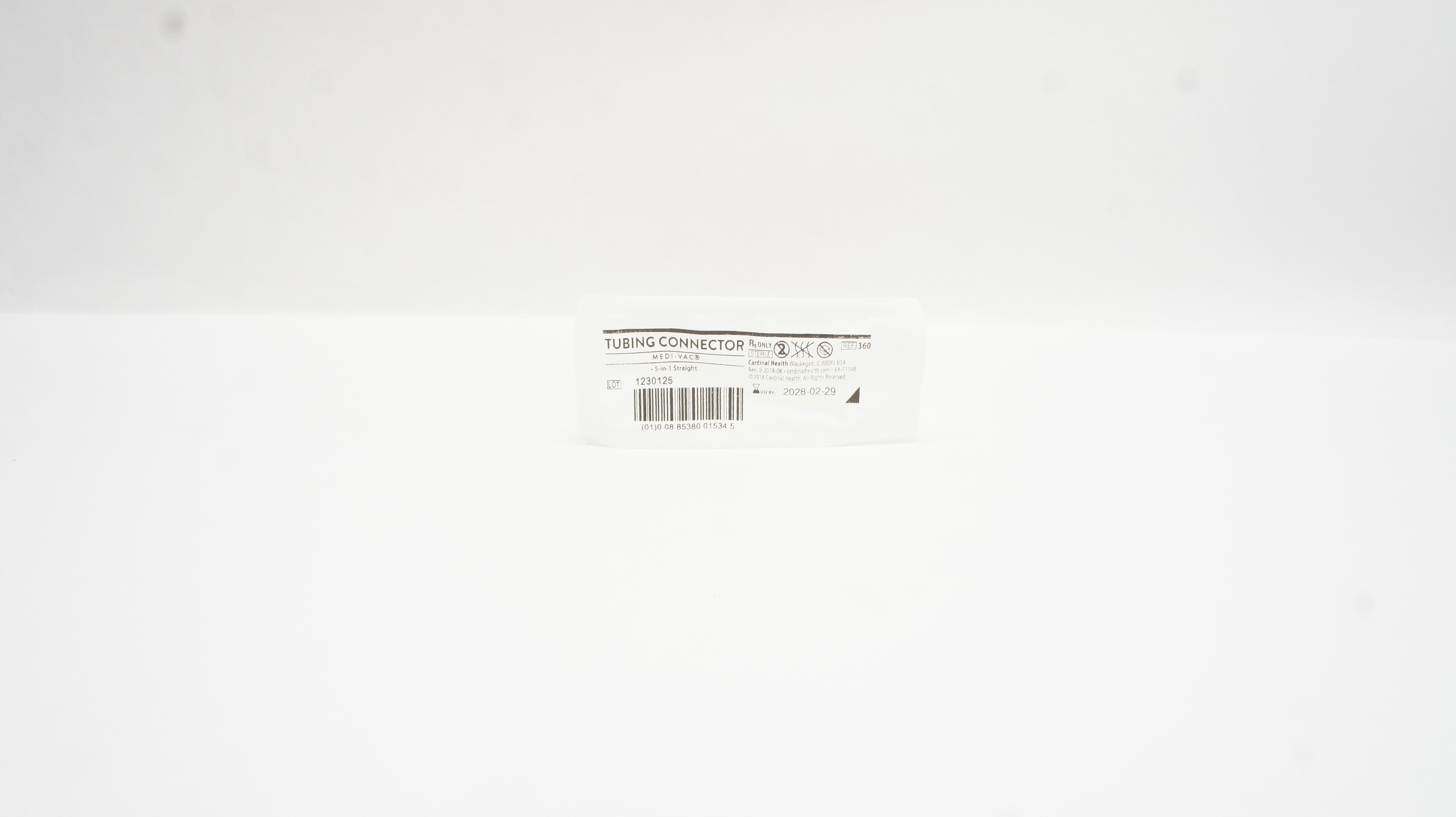 Cardinal Health 360 Medi-Vac Tubing Connector 5-in-1 Straight