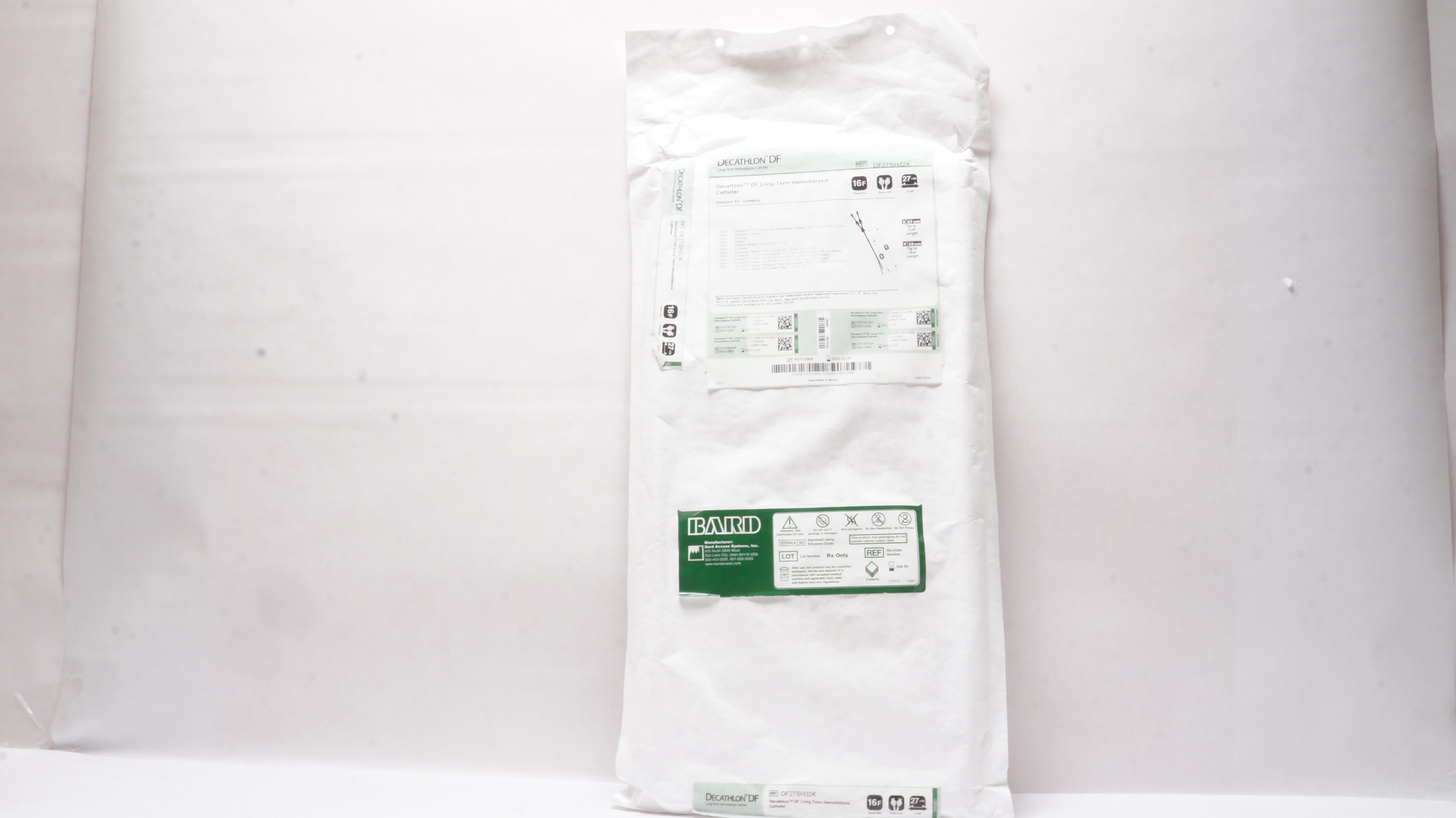 Bard DF27SH32K Decathlon DF Long-Term Hemodialysis Cath. Kit 16F x 27cm (x)