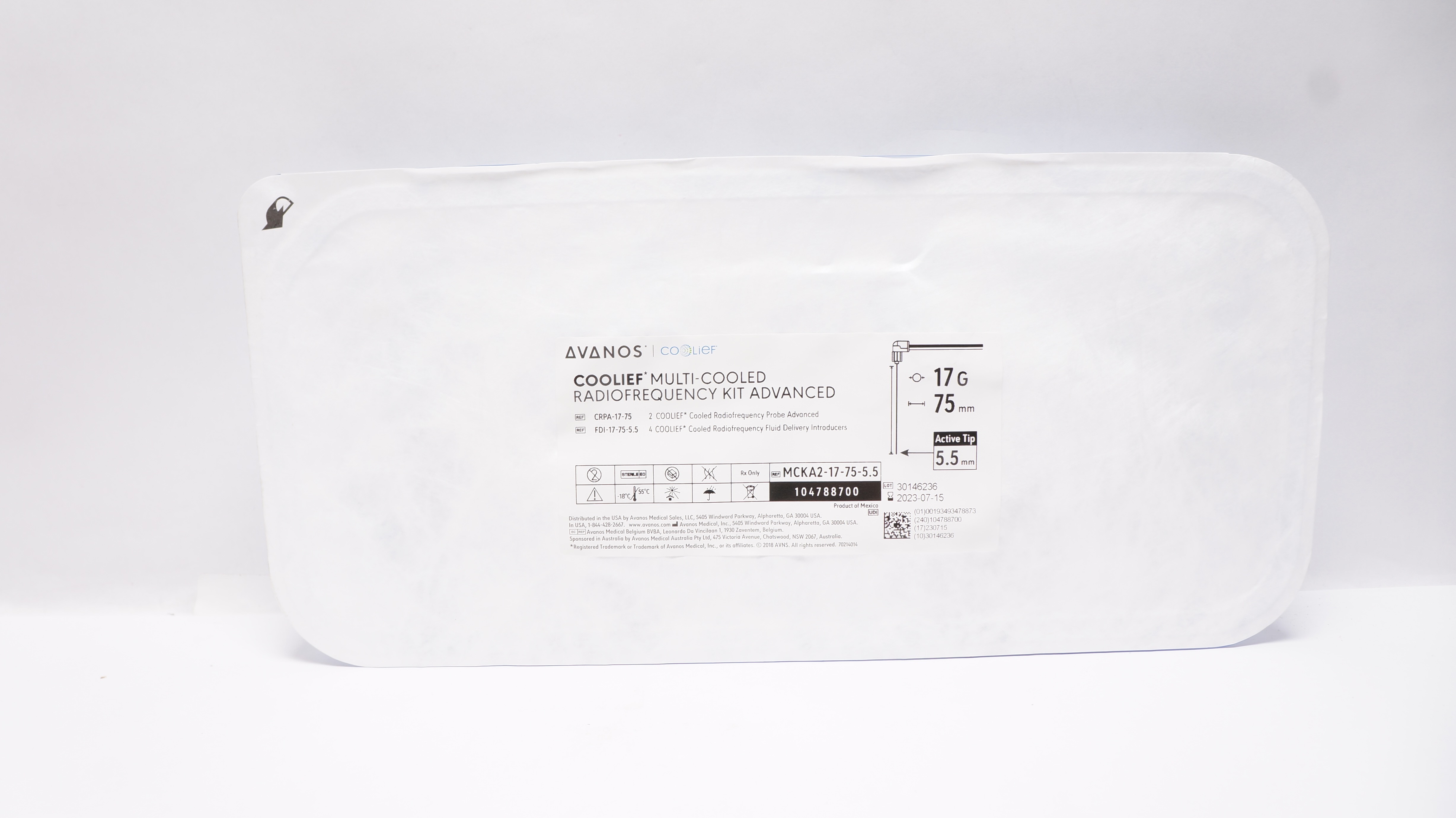 Avanos MCKA2-17-75-5.5 Coolief Radiofrequency Kit Advanced 17G x 75 x 5.5mm (x)