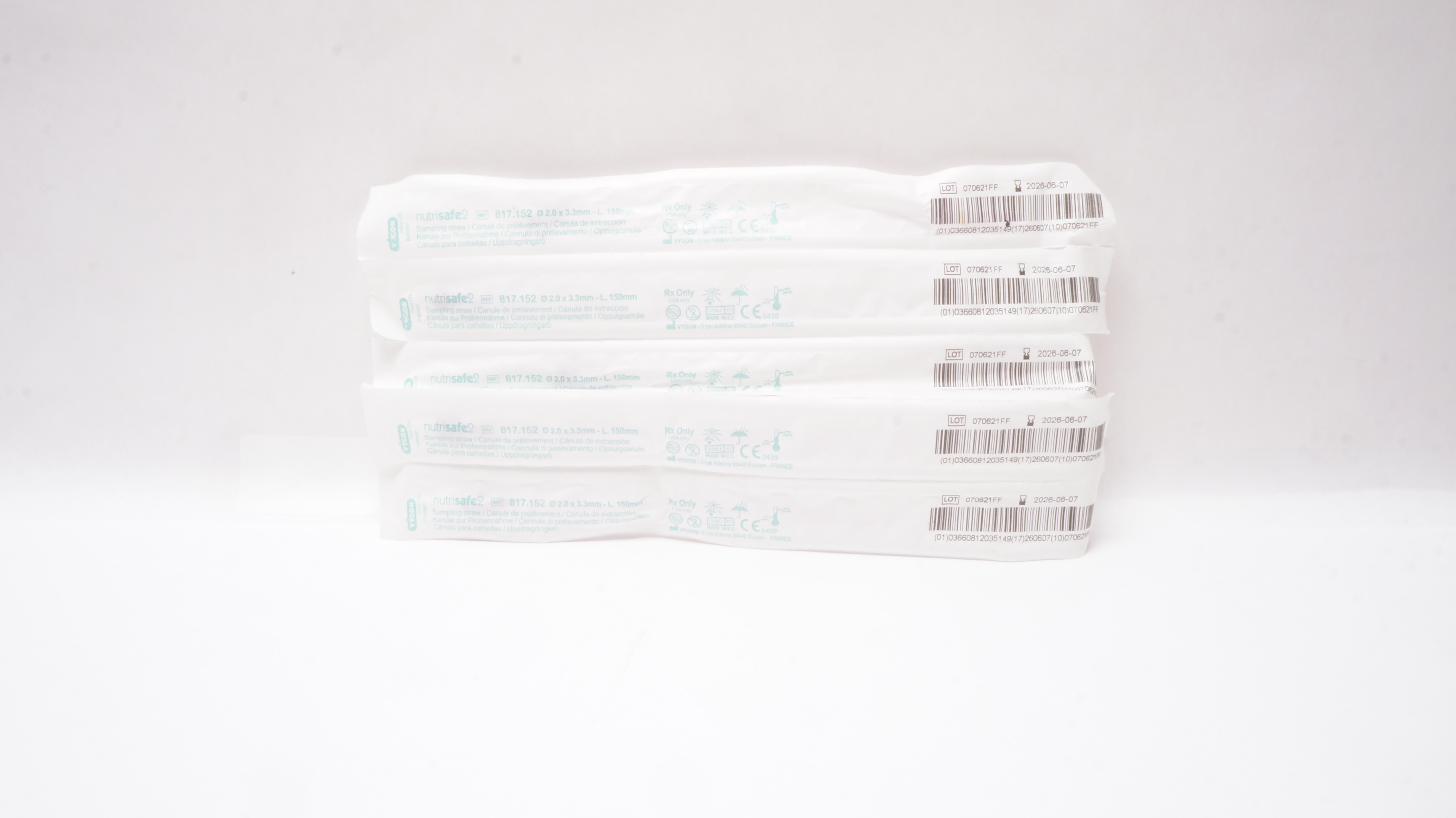 Vygon 817.152 NutriSafe2 Sampling Straw 2.0 x 3.3mm - L. 150mm