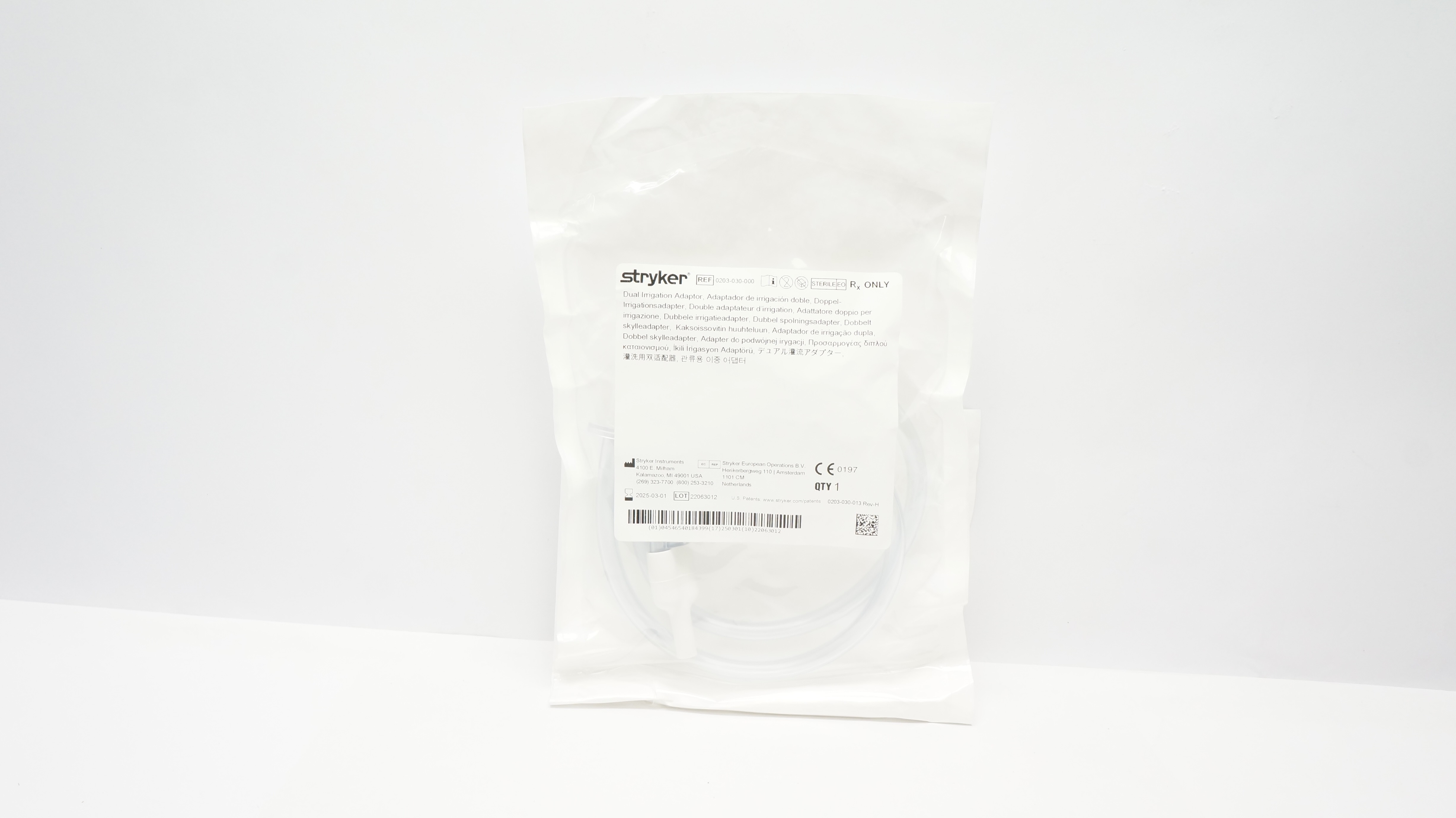Stryker 0203-030-000 Dual Irrigation Adaptor