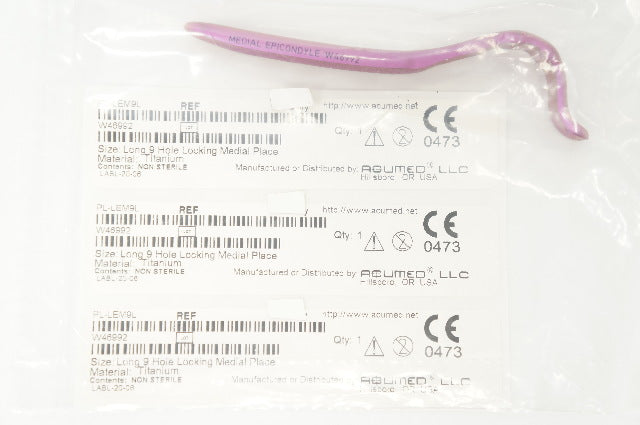 Acumed PL-LEM9L Congruent Plate System Long 9 Hole Locking Medial Plate