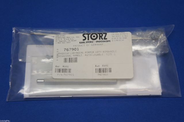 Karl Storz 767901 Rhodium Laryngeal Mirror With Removable Hexagonal Handle