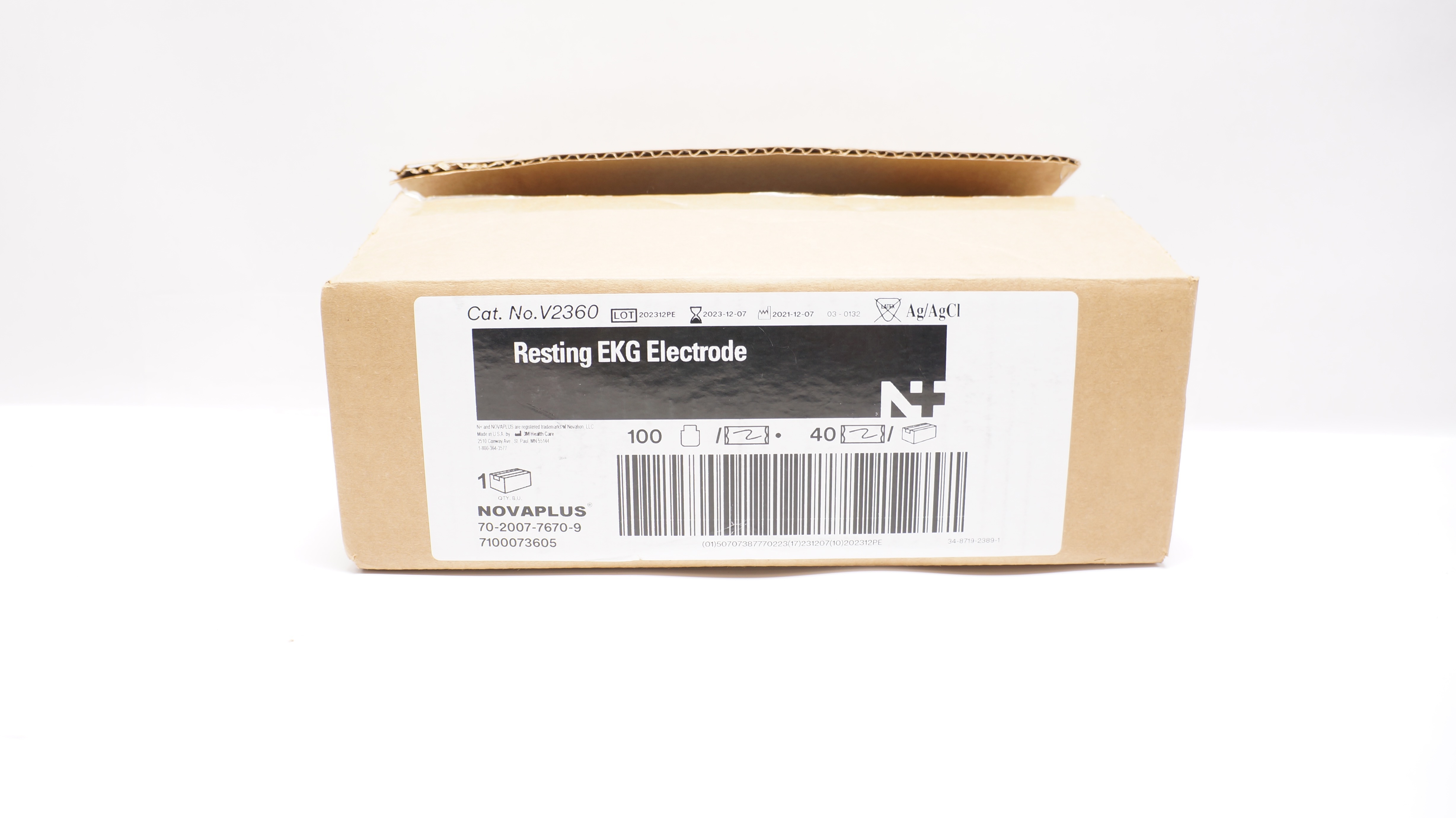 3M V2360 NovaPlus Resting EKG Electrode (x) - Case of 35