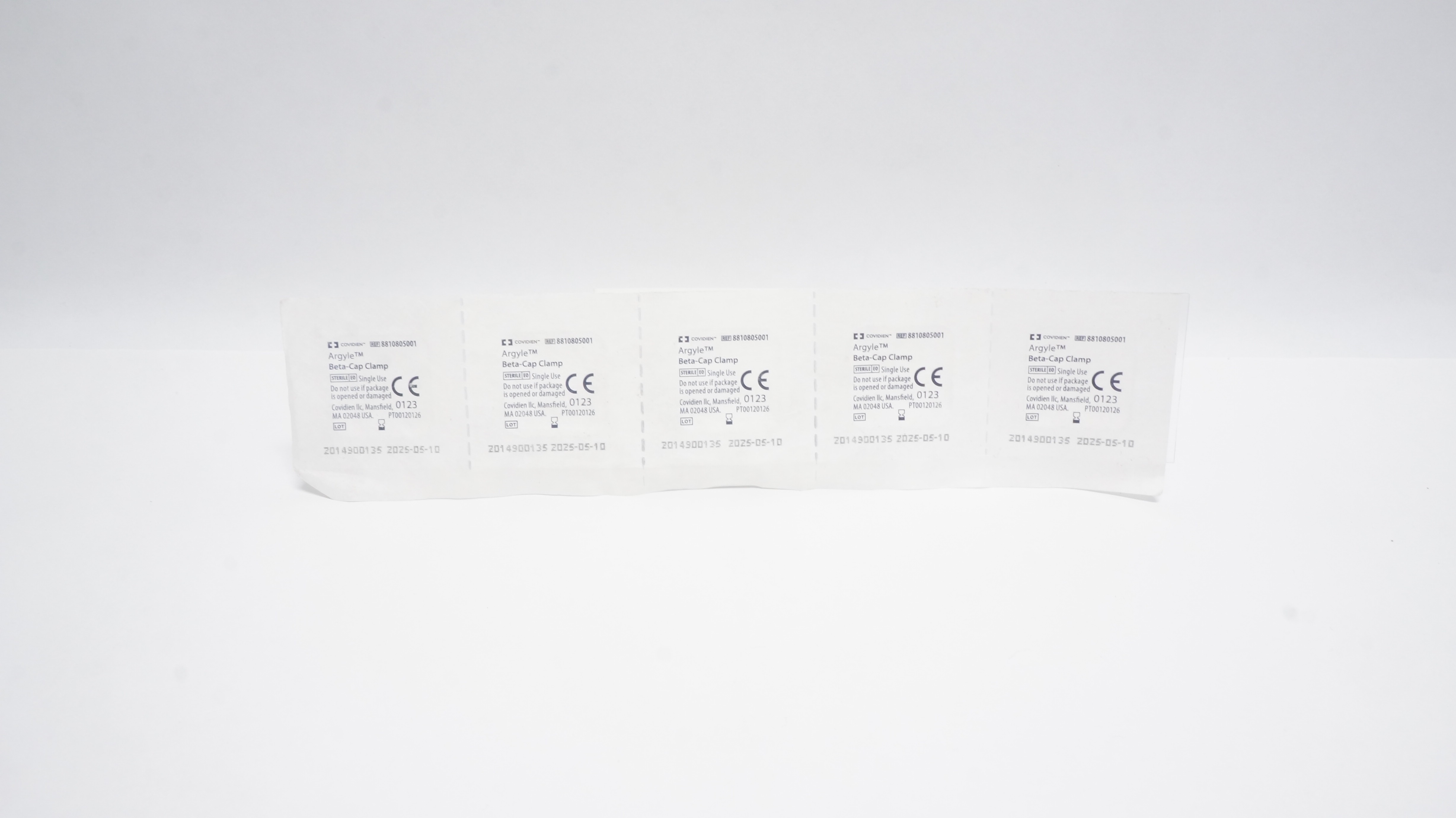 Covidien 8810805001 Argyle Beta-Cap Clamp (x) - Lot of 5