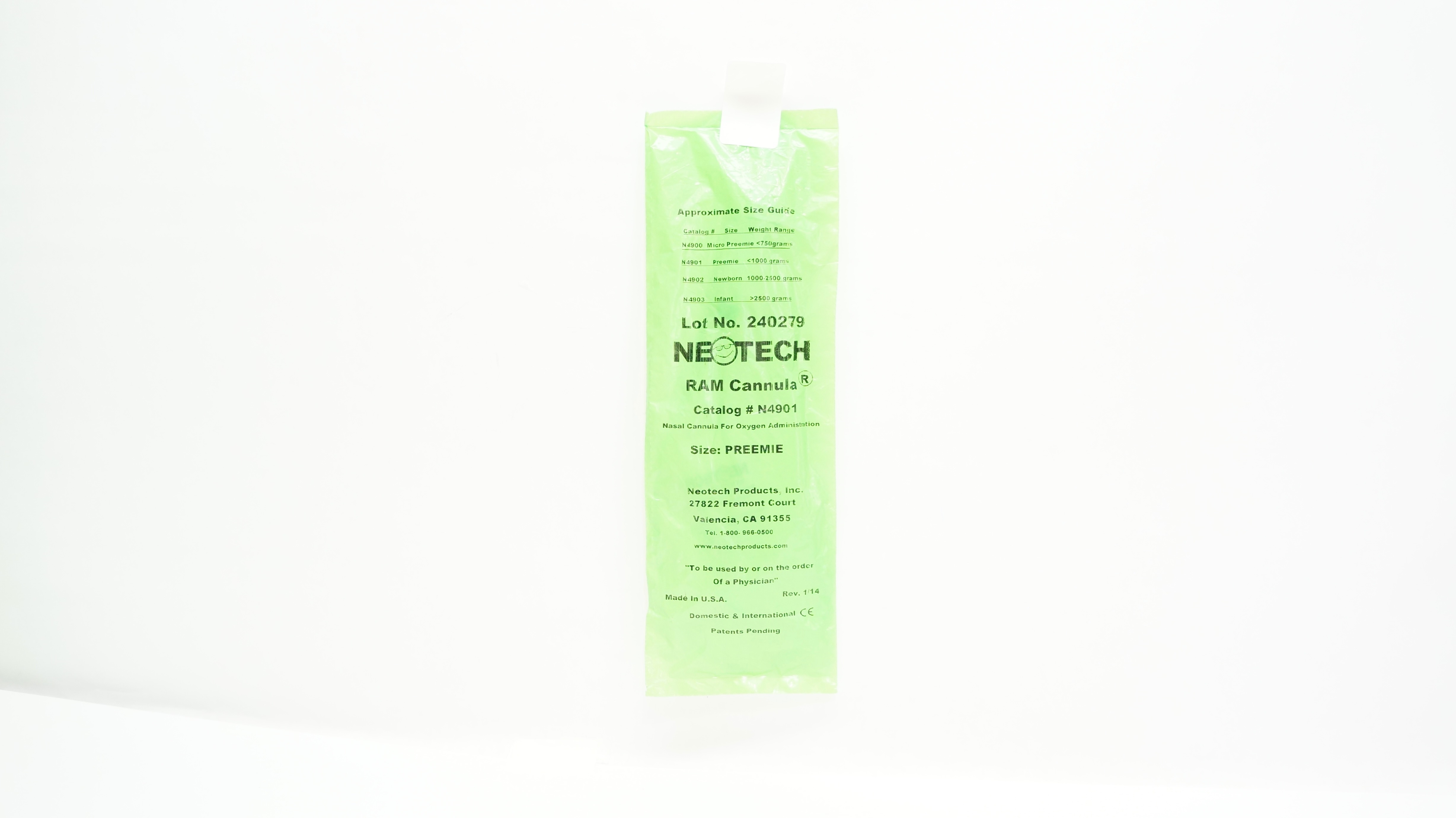Neotech N4901 Ram Cannula Preemie
