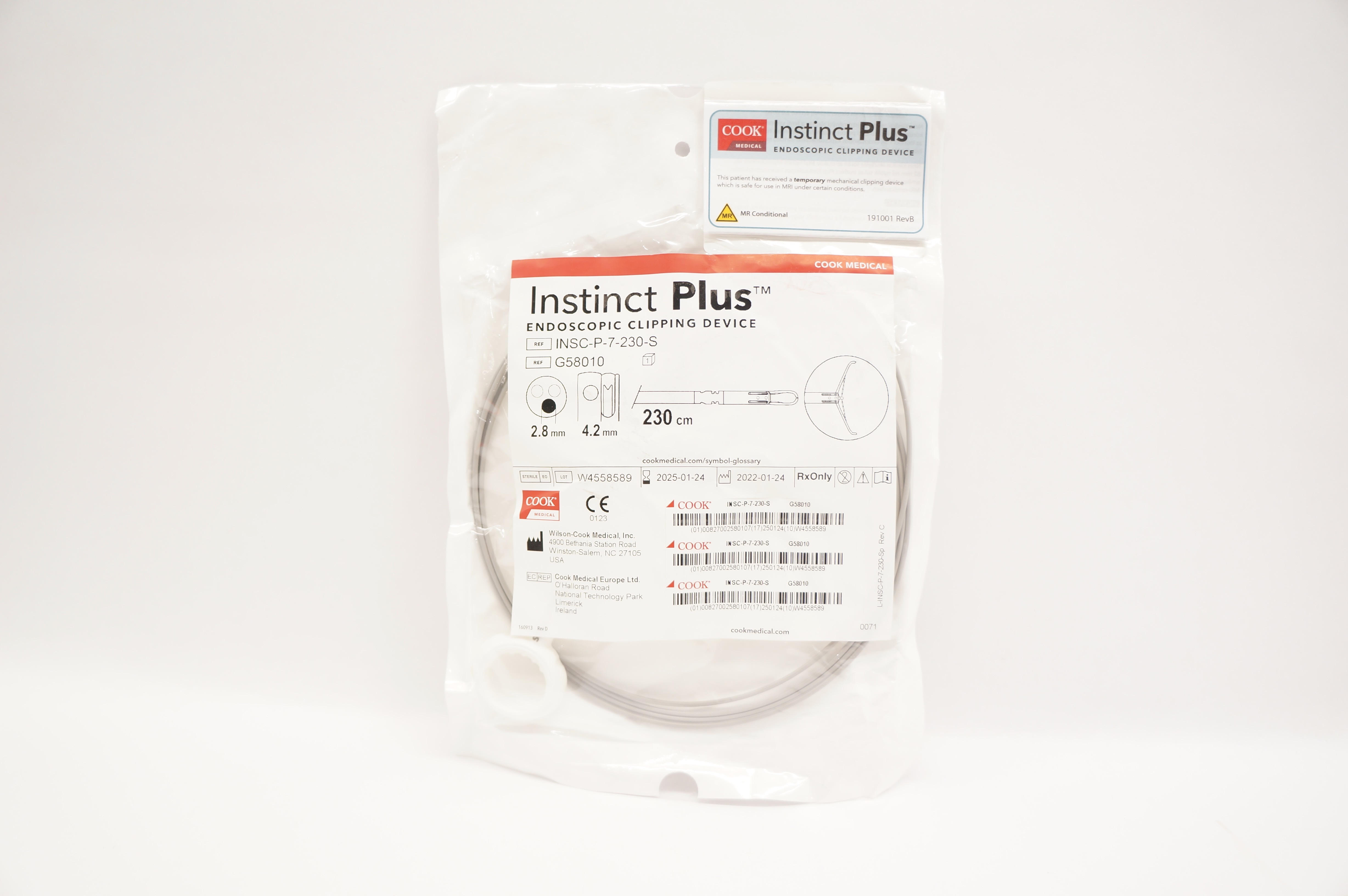 Cook Medical G58010 Instinct Plus Endoscopic Clipping Device 230cm