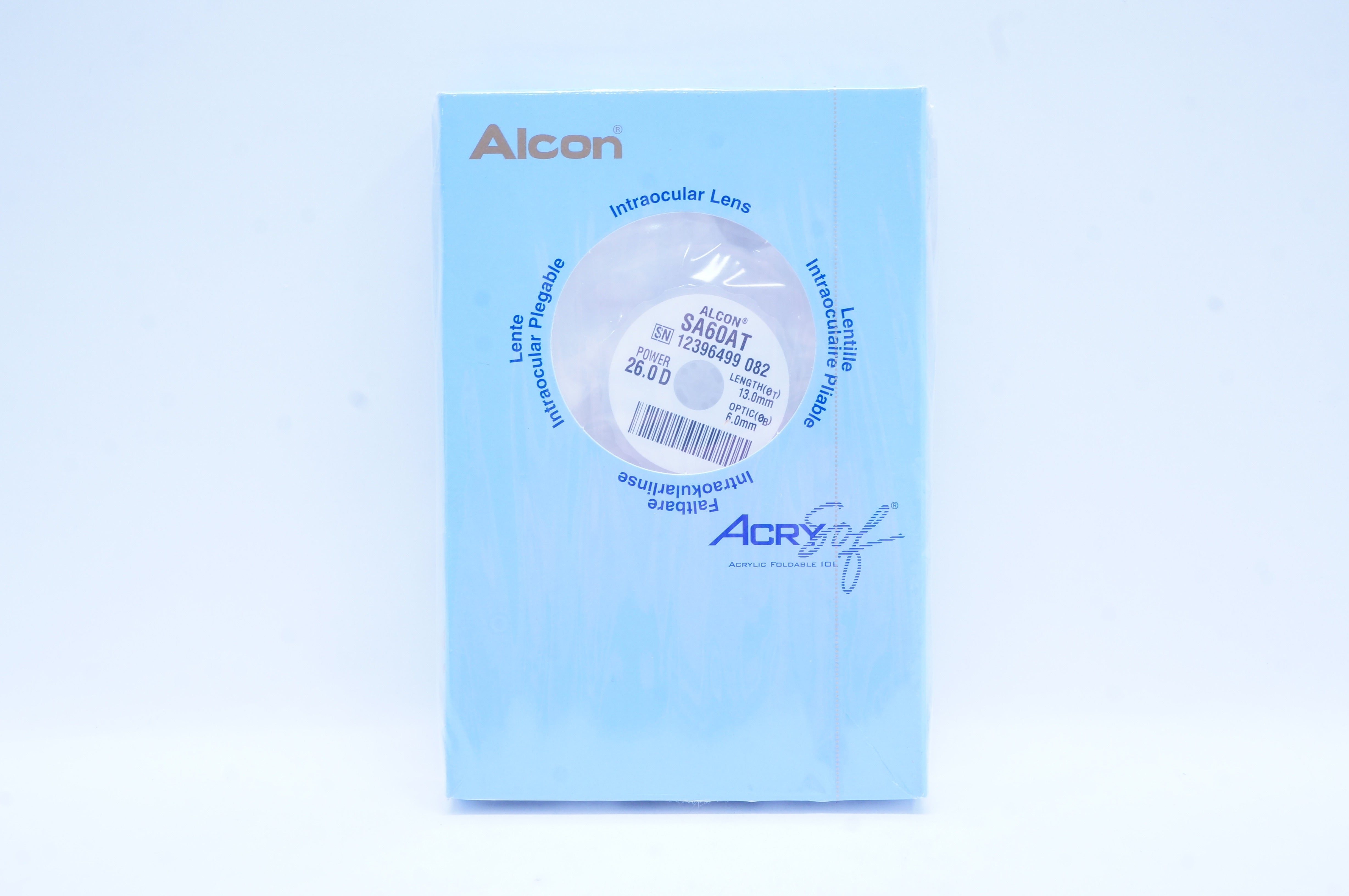 Alcon SA60AT AcrySof Intraocular Lens 26.0 D, Length 13.0mm, Optic 6.0mm (x)