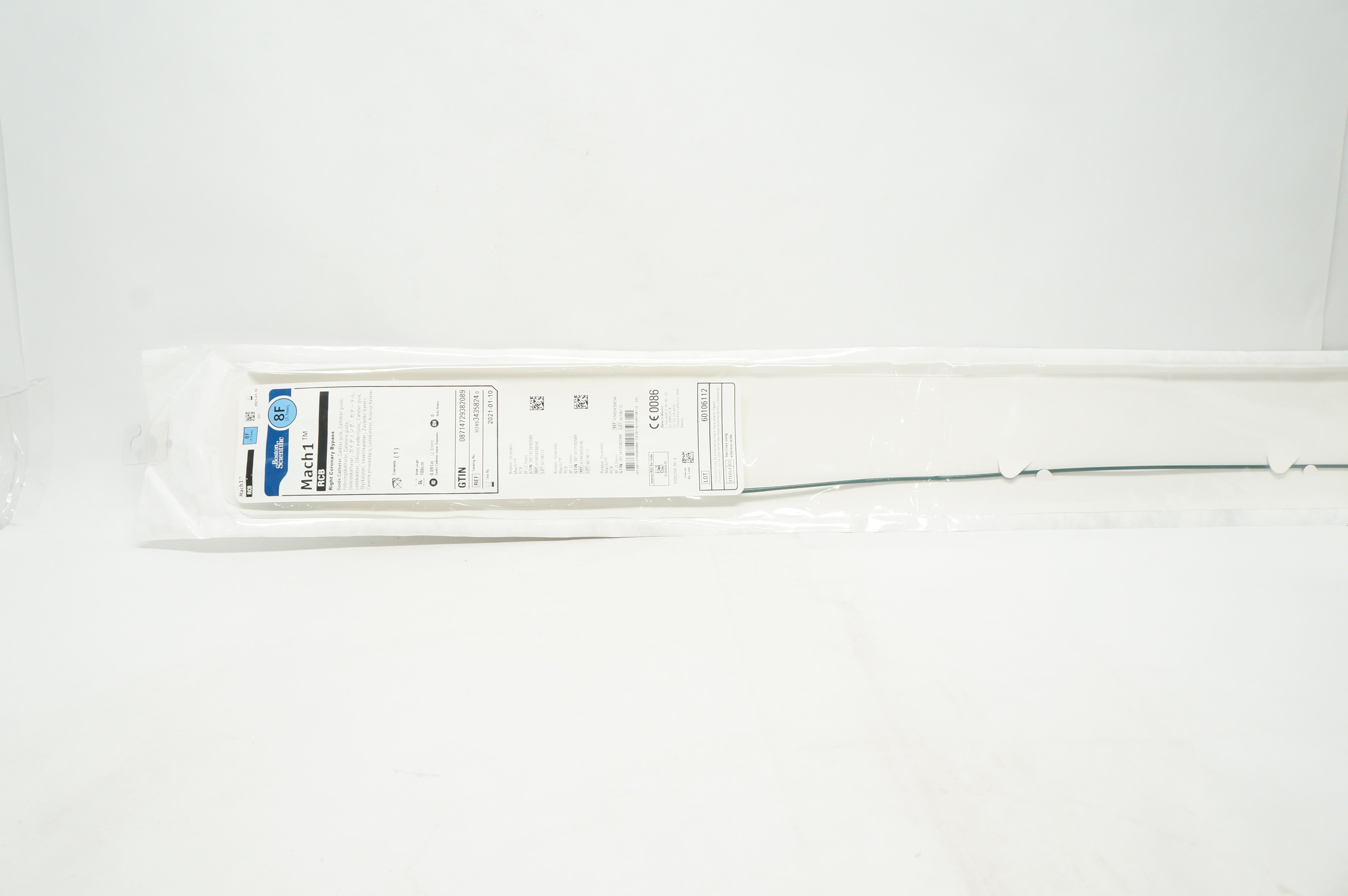 Boston Scientific H74934358240 Mach1 RCB Right Coronary Bypass Guide Cath.8F (x)