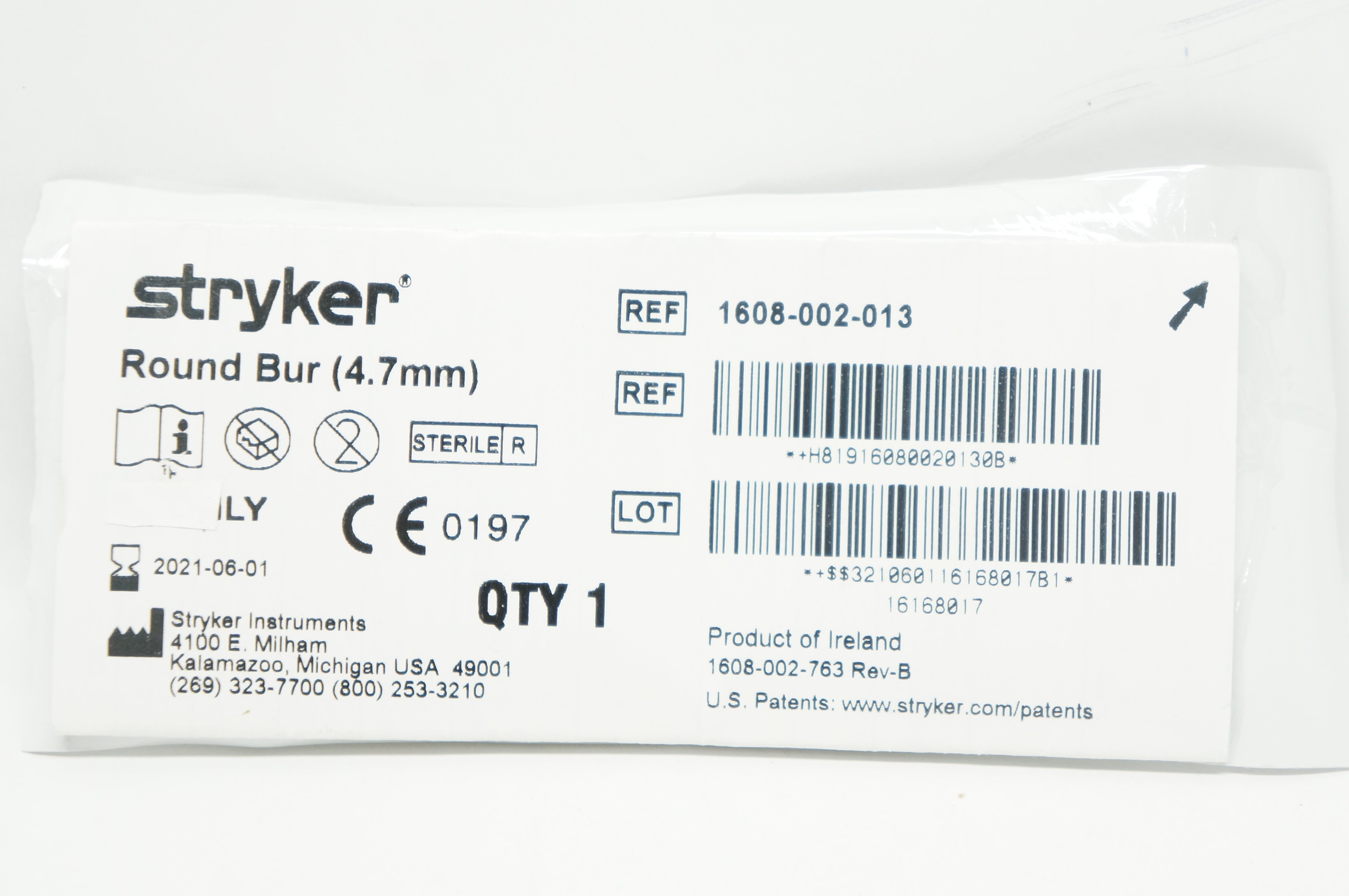 Stryker 1608-002-013 Round Bur 4.7mm (x)